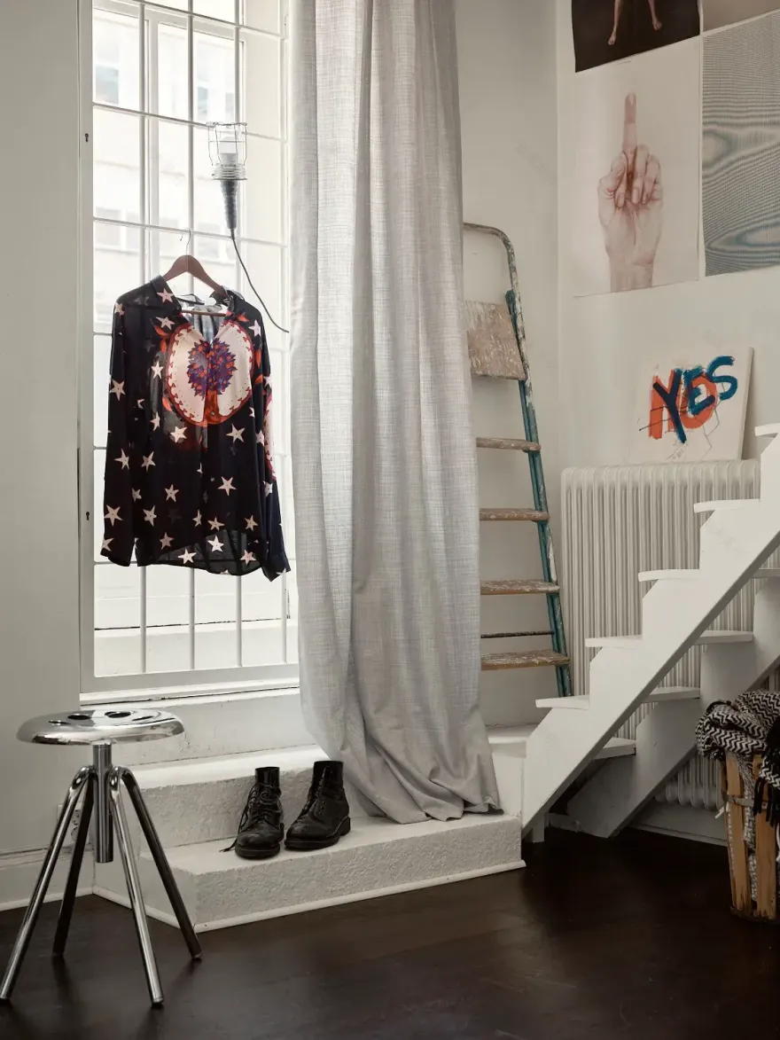 36 平米工业风 Boho 公寓 | 百年老建筑中的自然与力量-7