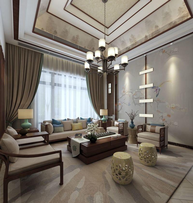 现代中式的对称美学——东方魅影双拼别墅设计-2