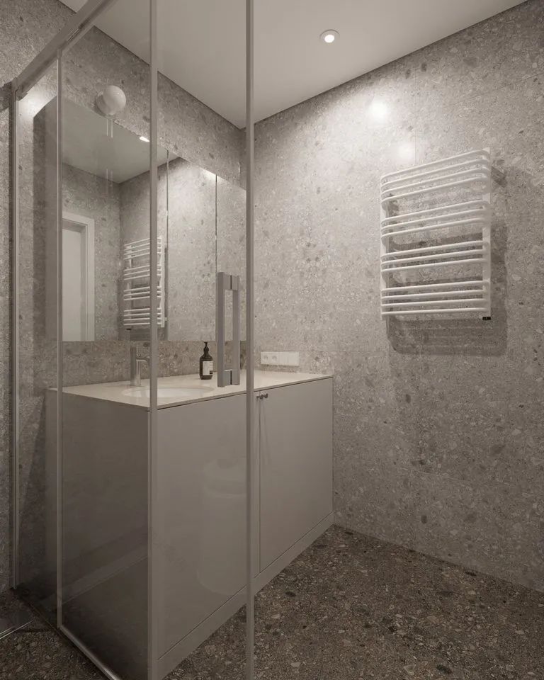 现代一室一厅 68㎡公寓丨室内设计工作室 nude-58