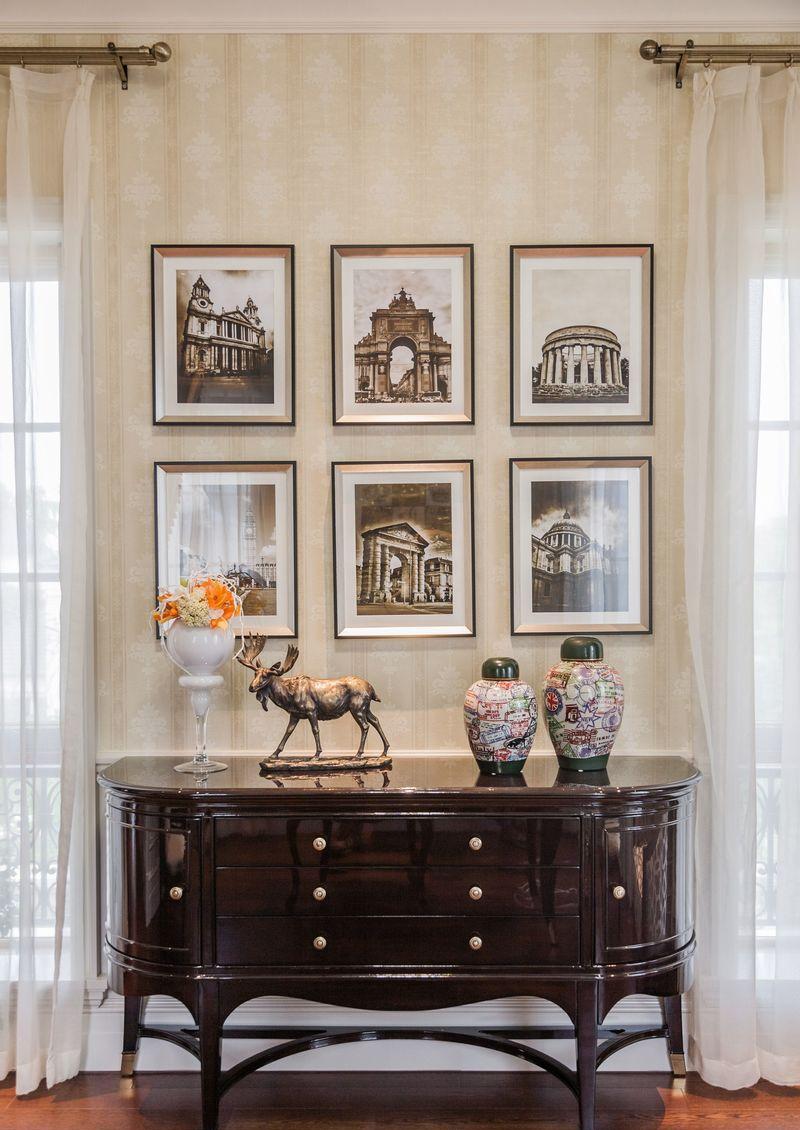 简美风格中的蓝金搭配——桃花源别墅G户型售楼处设计-7