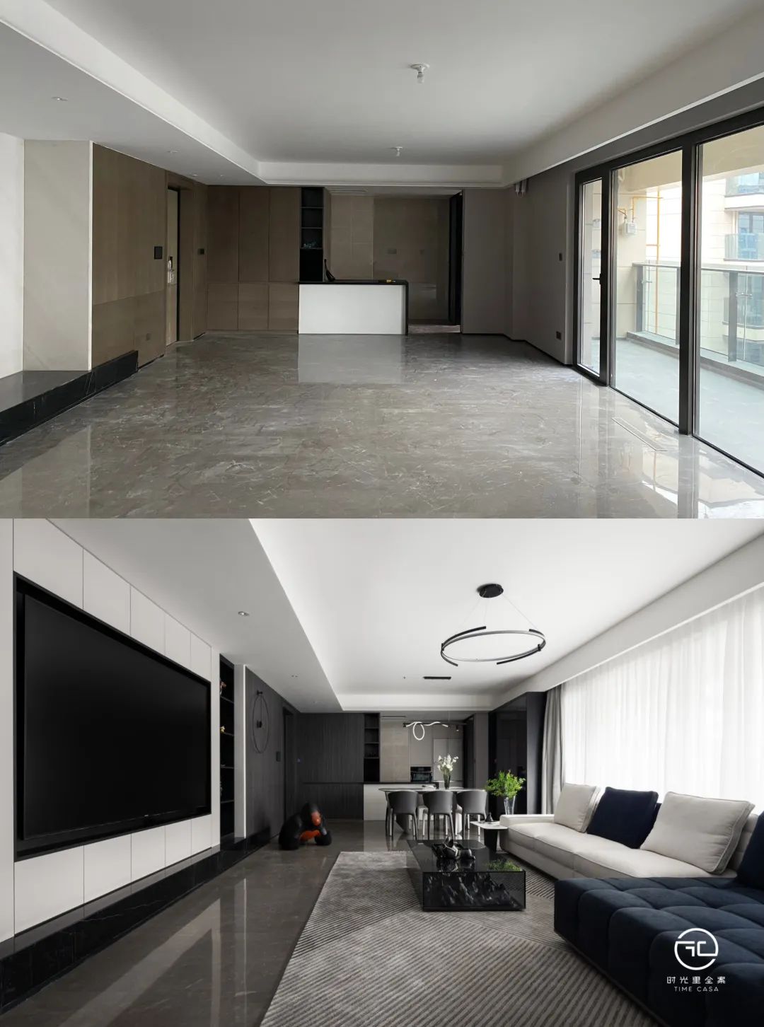 188㎡现代黑白灰质感的家丨时光里全案设计-62
