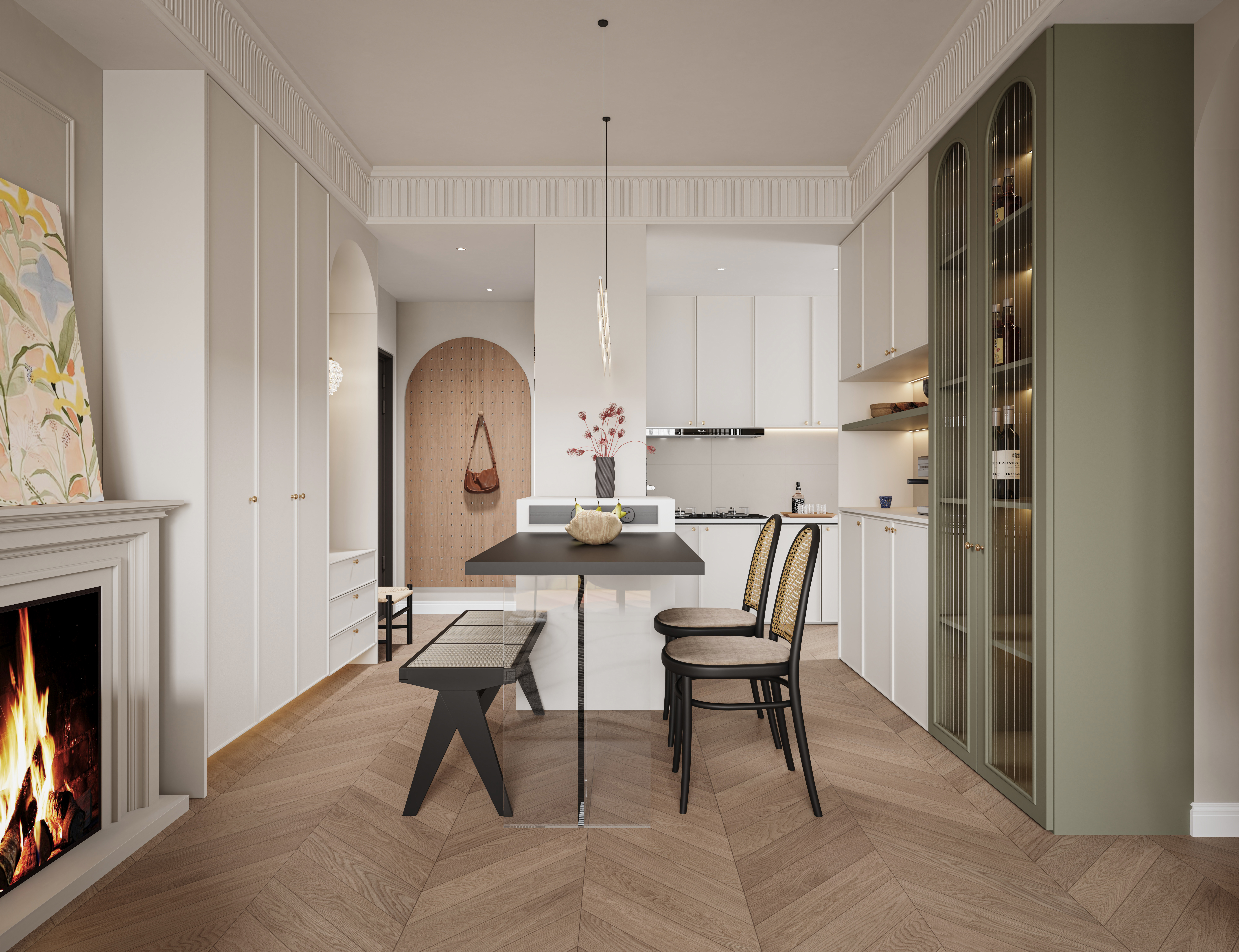 法式现代奶油风室内设计-9