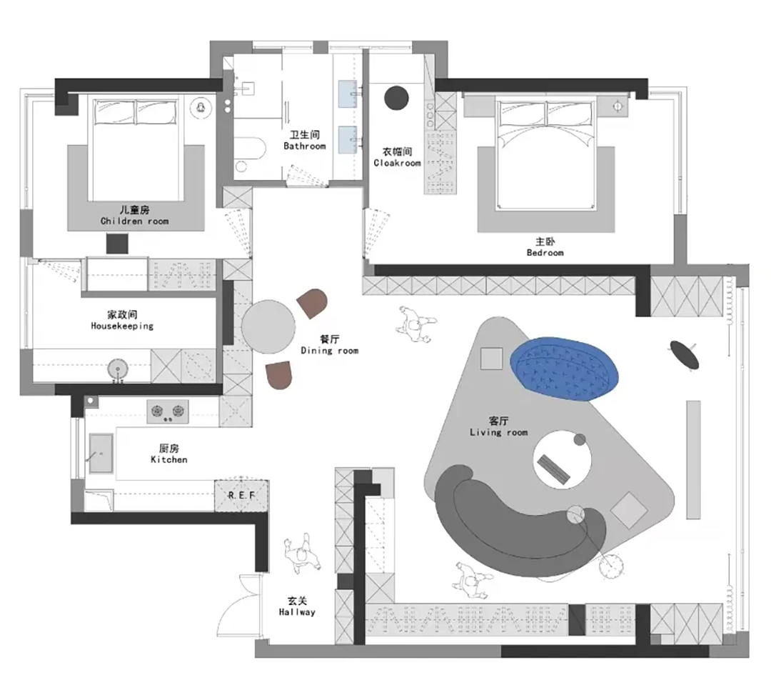 140㎡素墨写意，极致的黑白美学现场-3