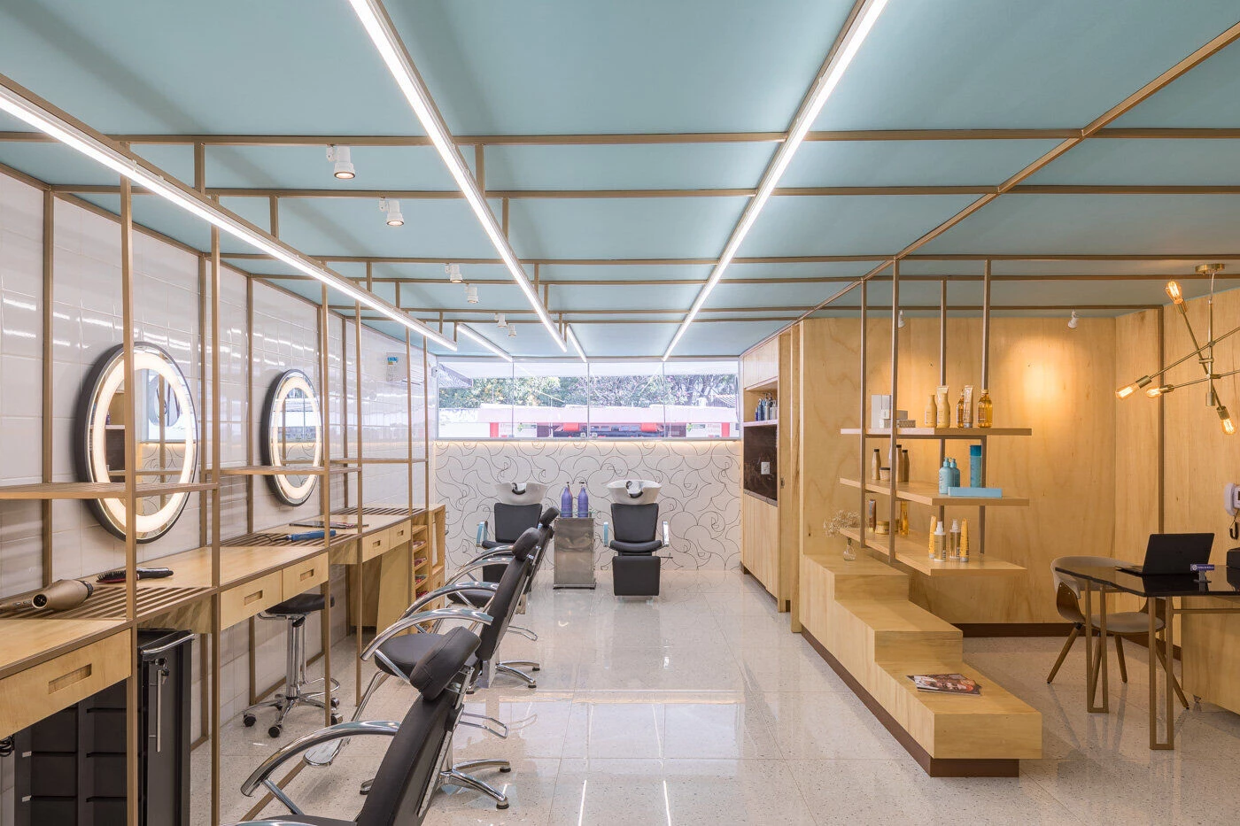 内尔美发沙龙丨巴西巴西利亚丨mínimo arquitetura e design-5