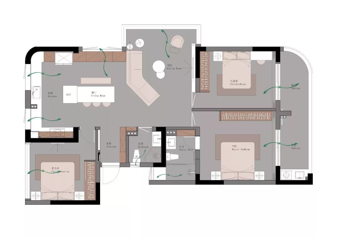 130 平混搭风家居，开放式厨房++ 隐形门的神仙组合-26