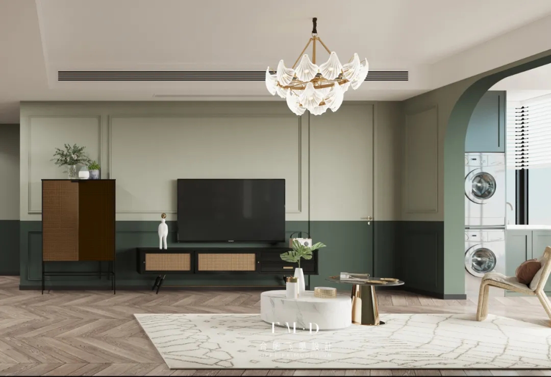 合肥翠竹苑 110㎡北欧复古风老房改造，个性配色与实用功能完美融合-8