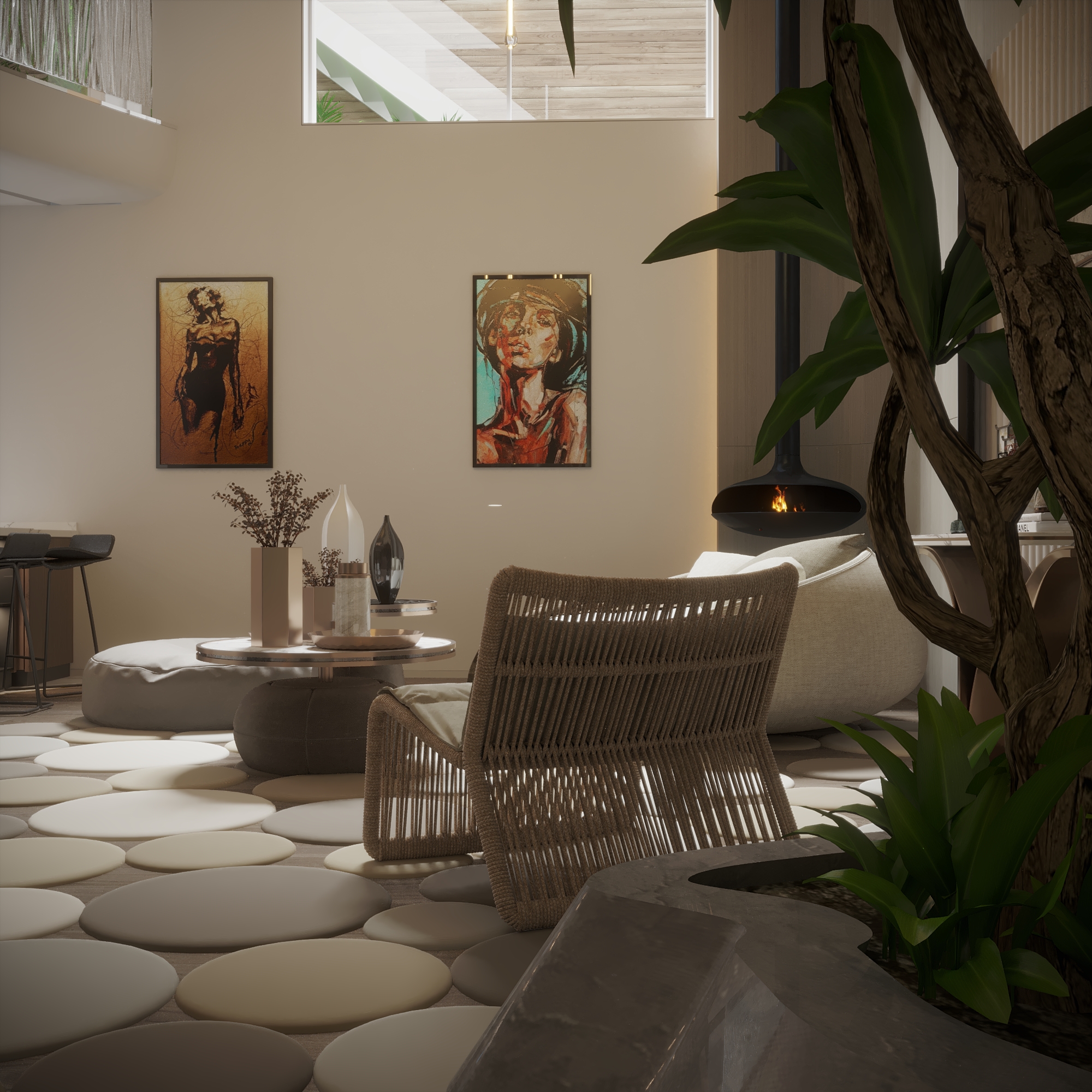 Villa Reception and Living Room and Kithcen Room 2023-5