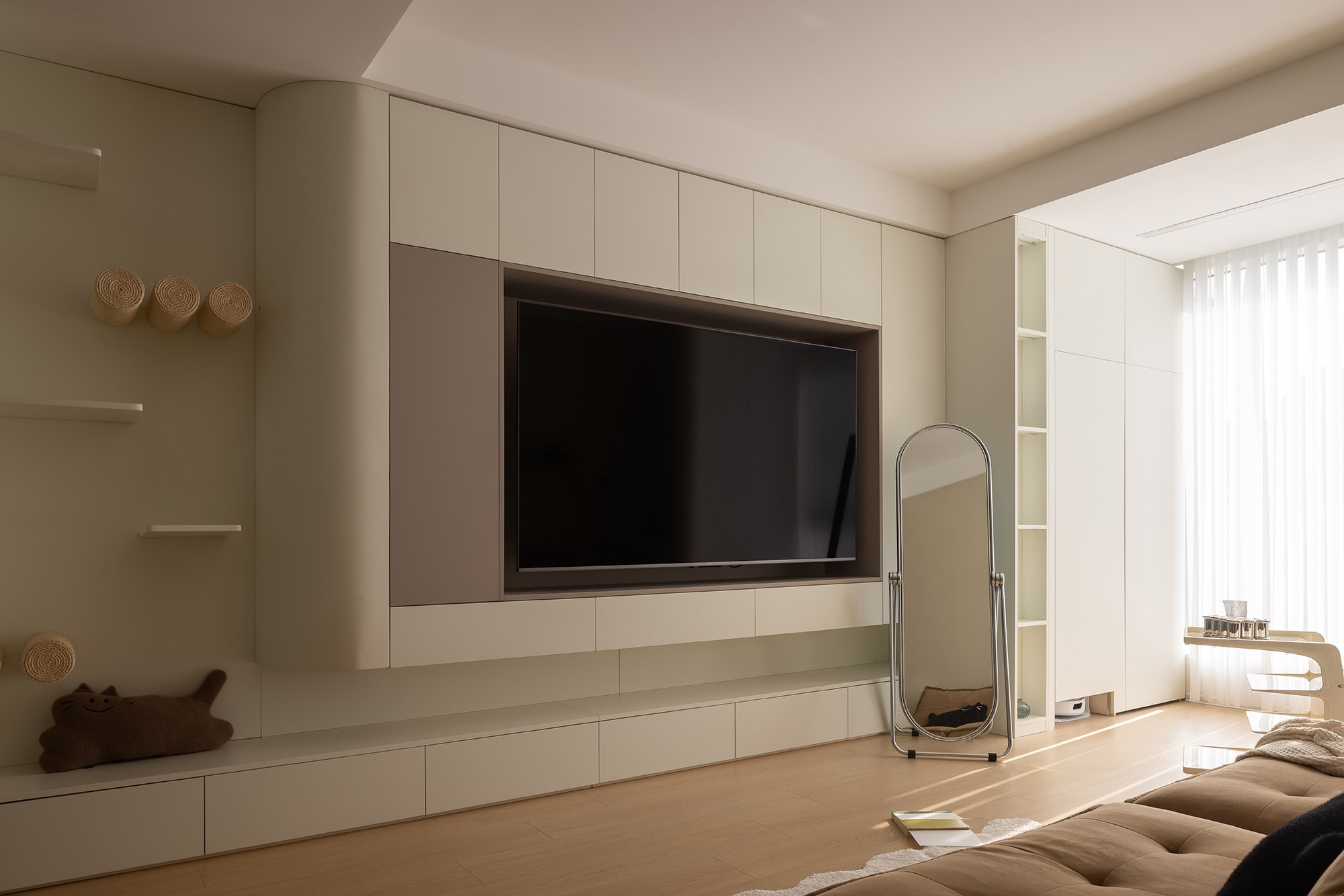 80㎡小户型超暖超温馨“喵星人”之家丨大斌空间-18