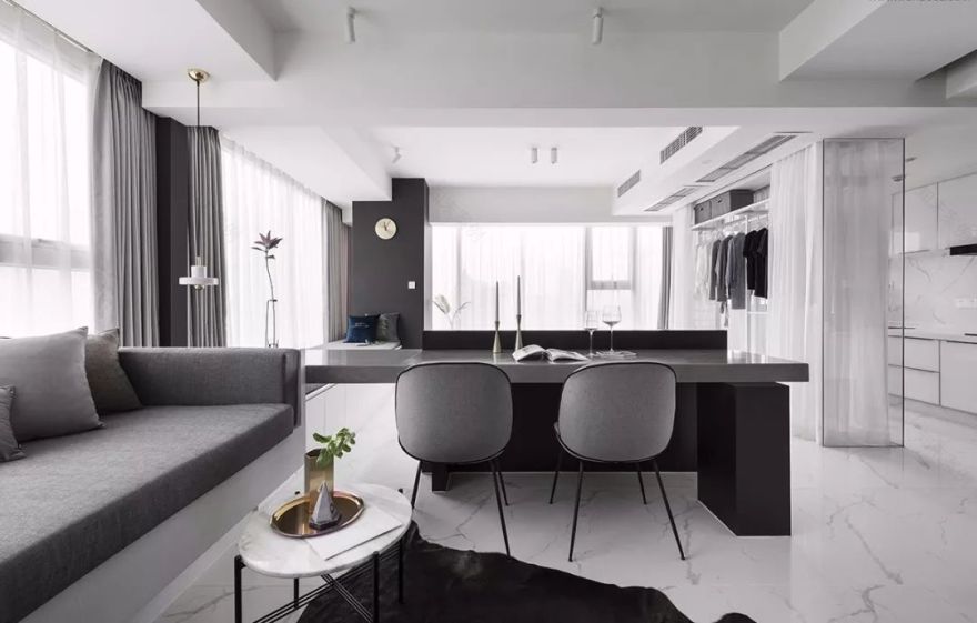 48 平米小户型秒变 100 平,现代风格设计展现空间魔法-18
