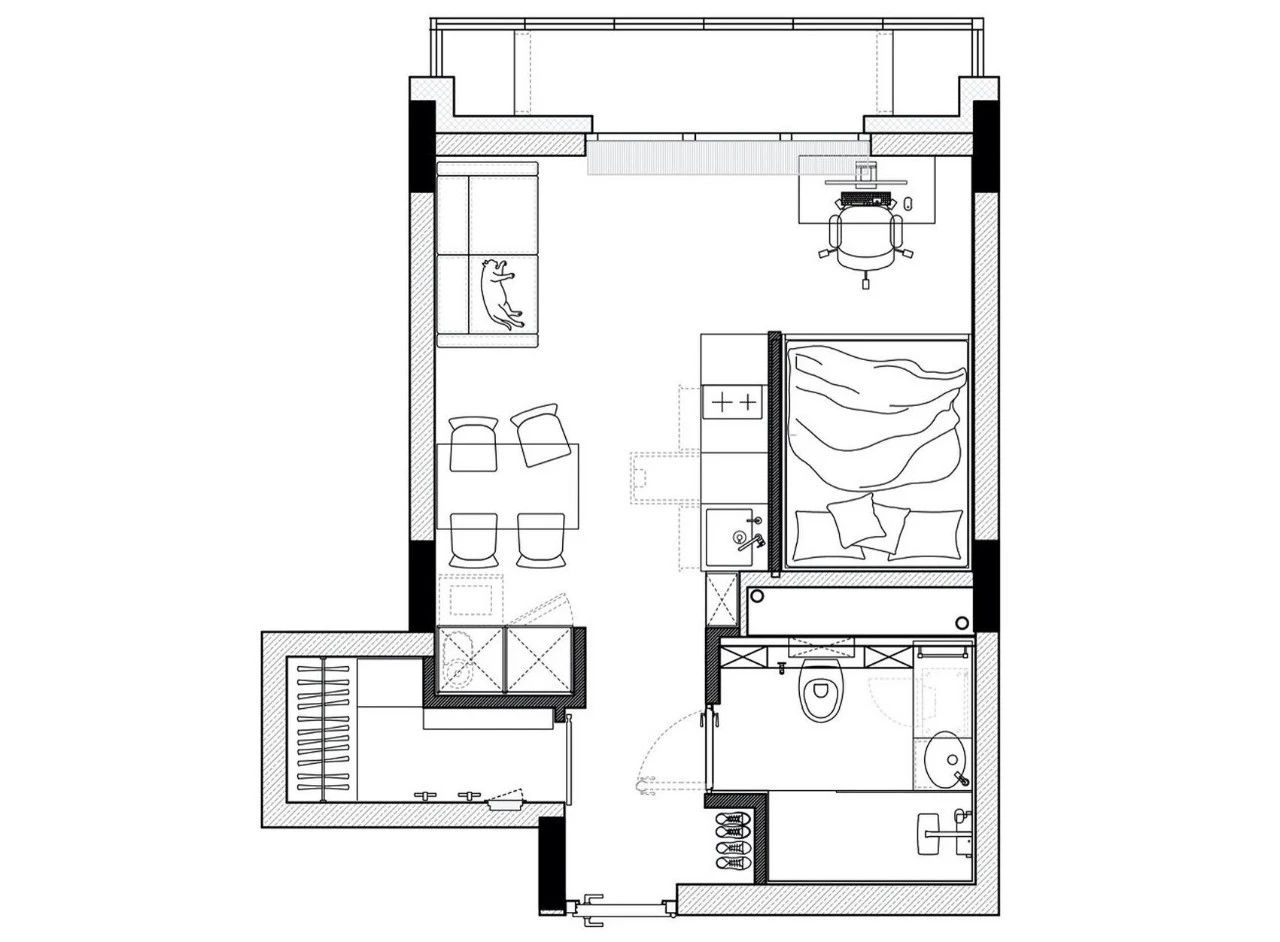 30㎡小宅空间设计丨Kristina Lichik-5
