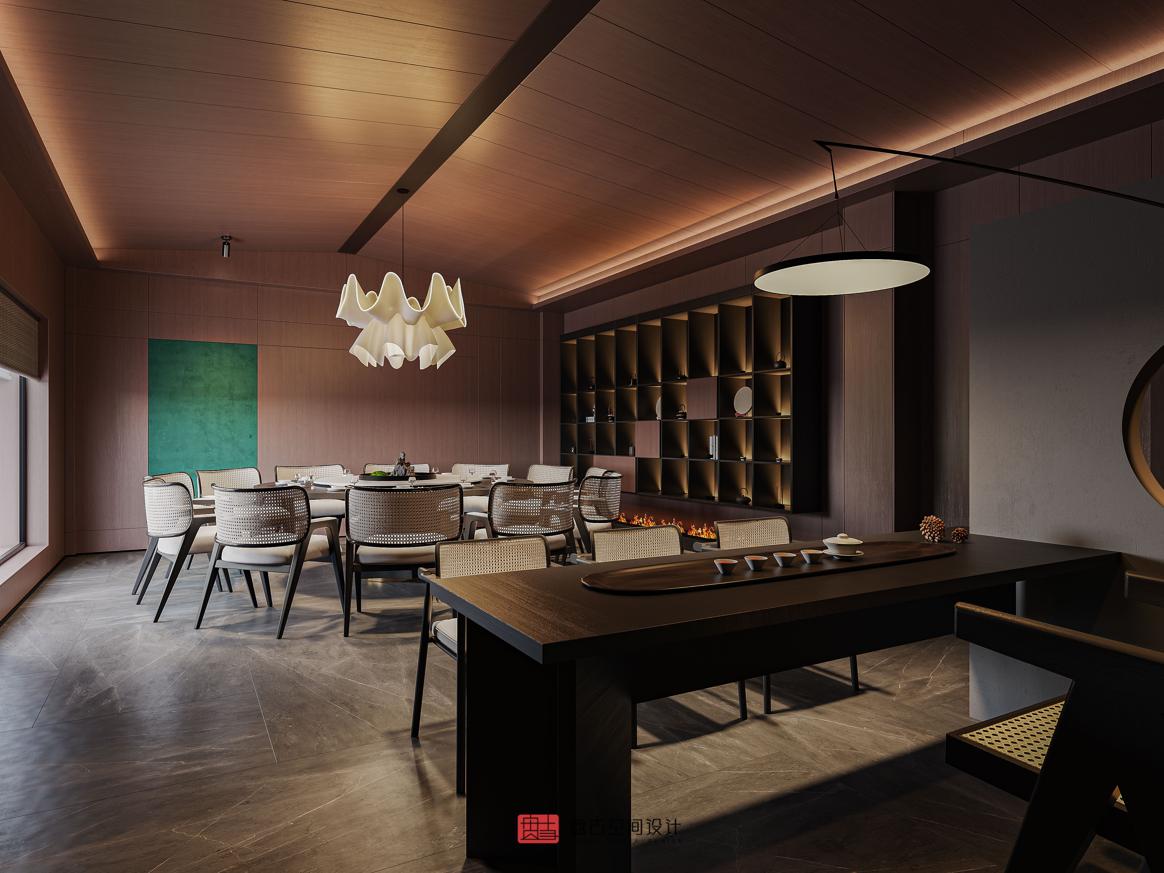 湘意创意菜餐厅丨盘古空间设计-28