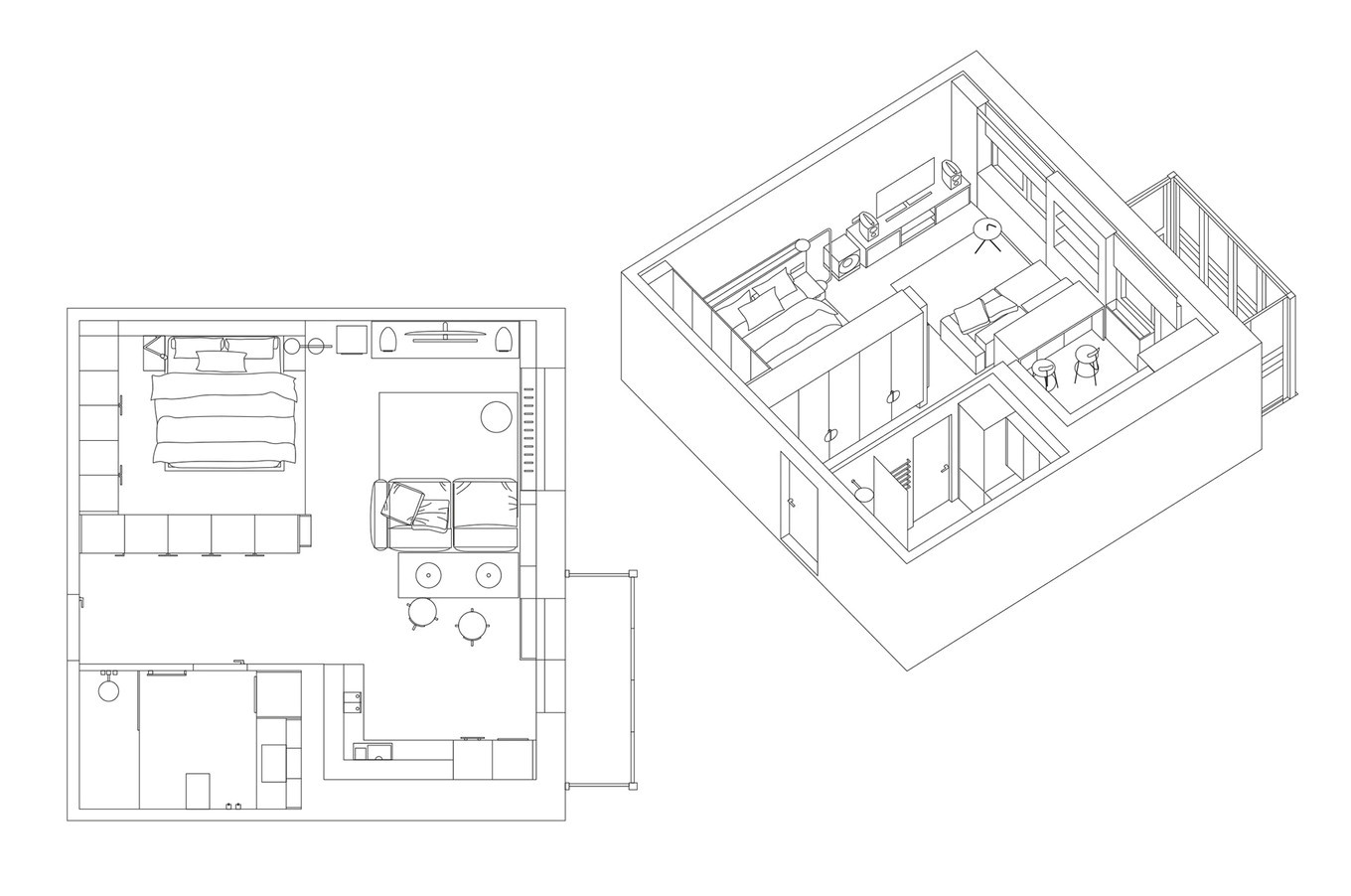 北欧风单身公寓，舒适极简空间-20