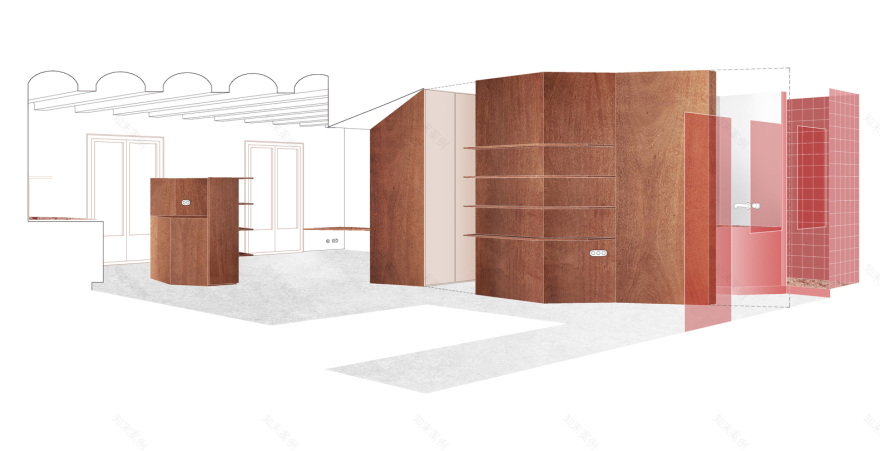 巴塞罗那“Loft not Loft”翻新 | 曲线家具打造灵动空间-34