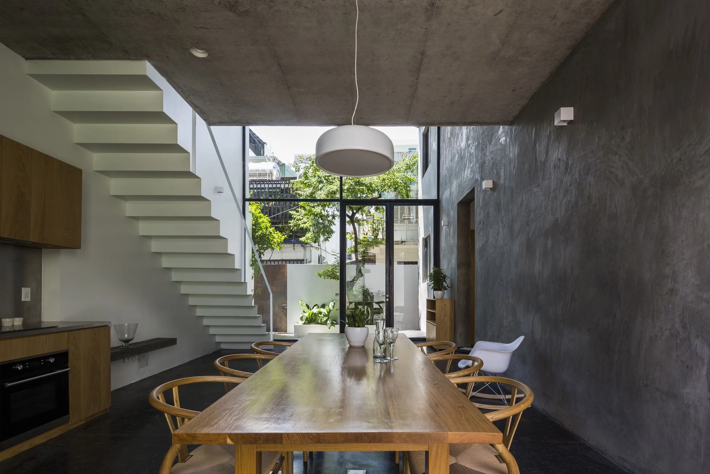 越南密集住宅区的三维花园住宅-36