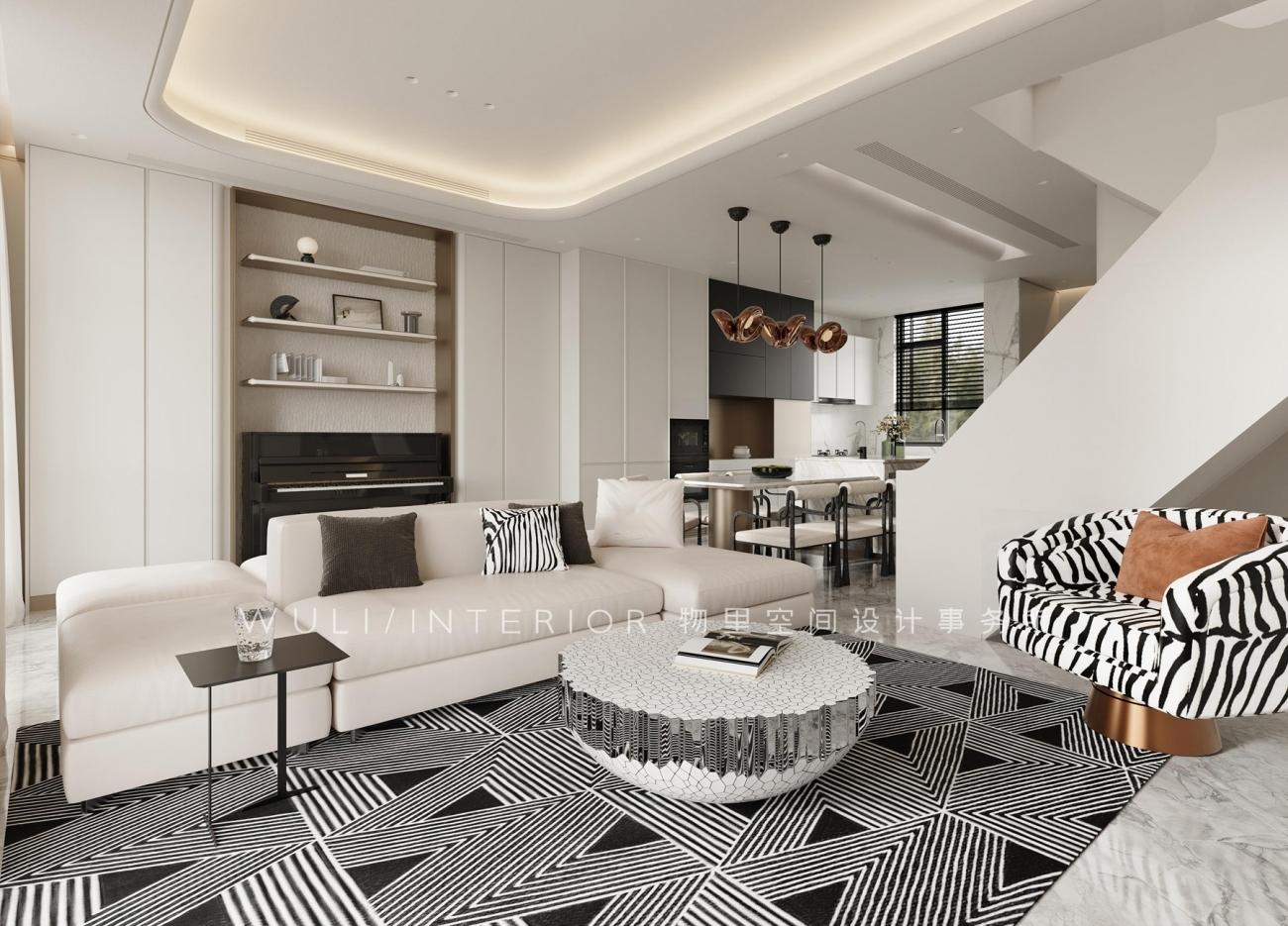 魔都大气摩登范儿排屋别墅设计丨物里设计-15