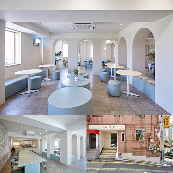 60 平冰淇淋专卖店，蓝绿色调打造甜蜜空间-1