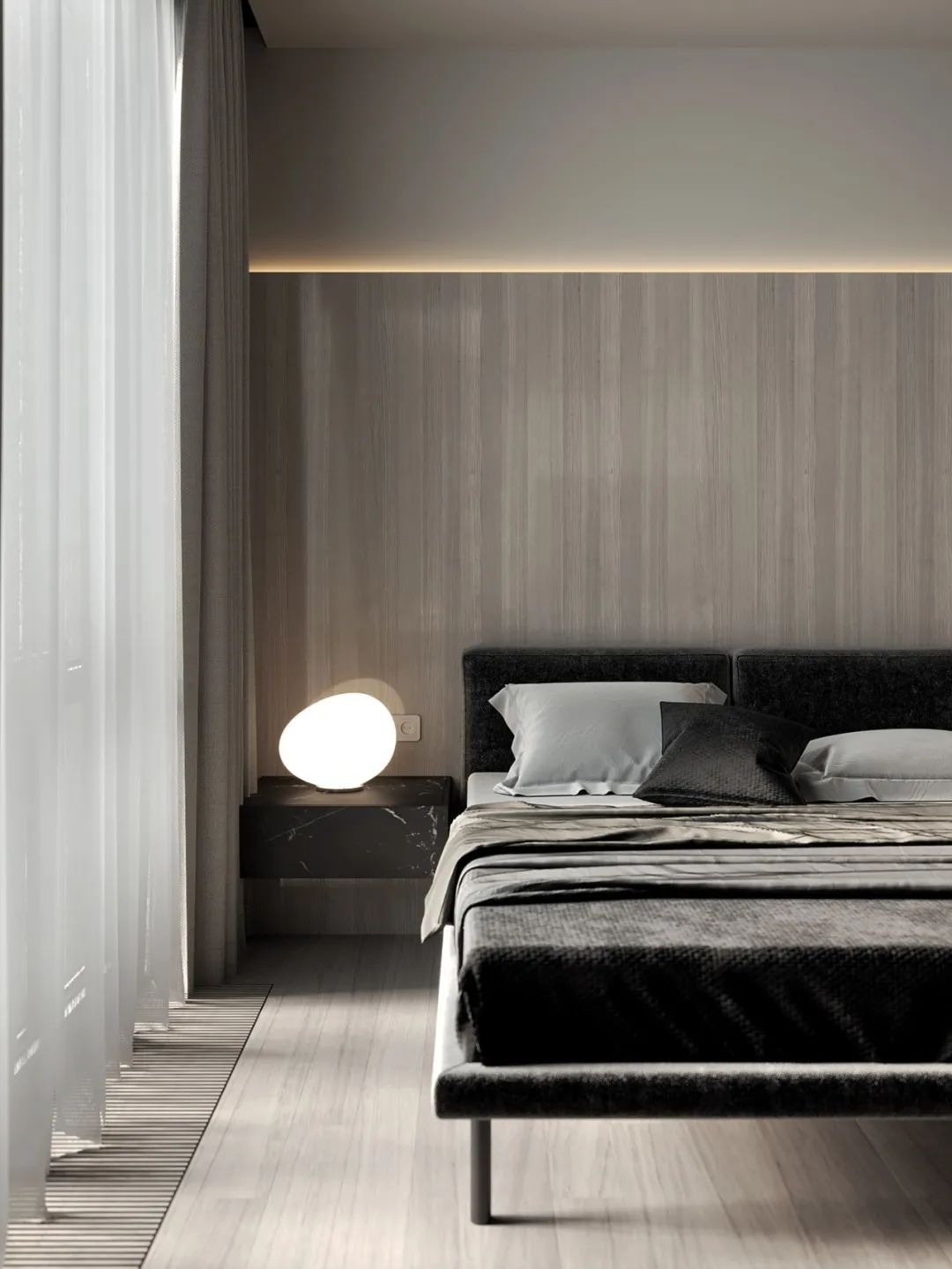 奶油色调黄铜细节,打造 120㎡精致高雅空间丨MARTA SHPACHENKO-65