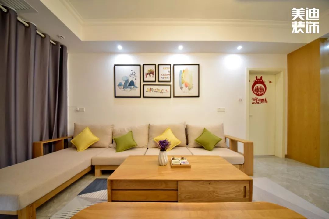 长沙 88㎡北欧风婚房,谷仓门++ 收纳背景墙打造时尚生活空间-11