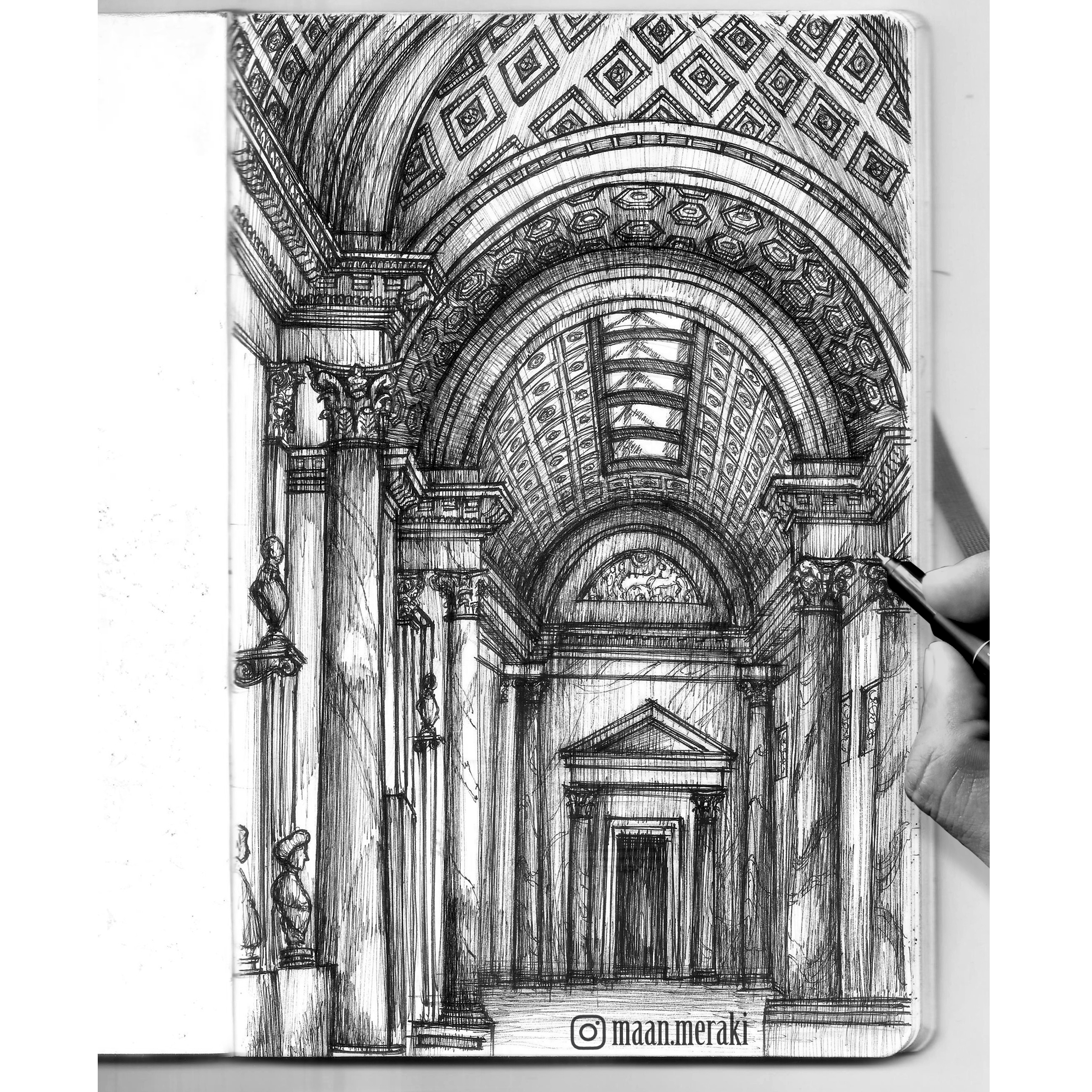 Pen and Ink Architecture Sketches-18