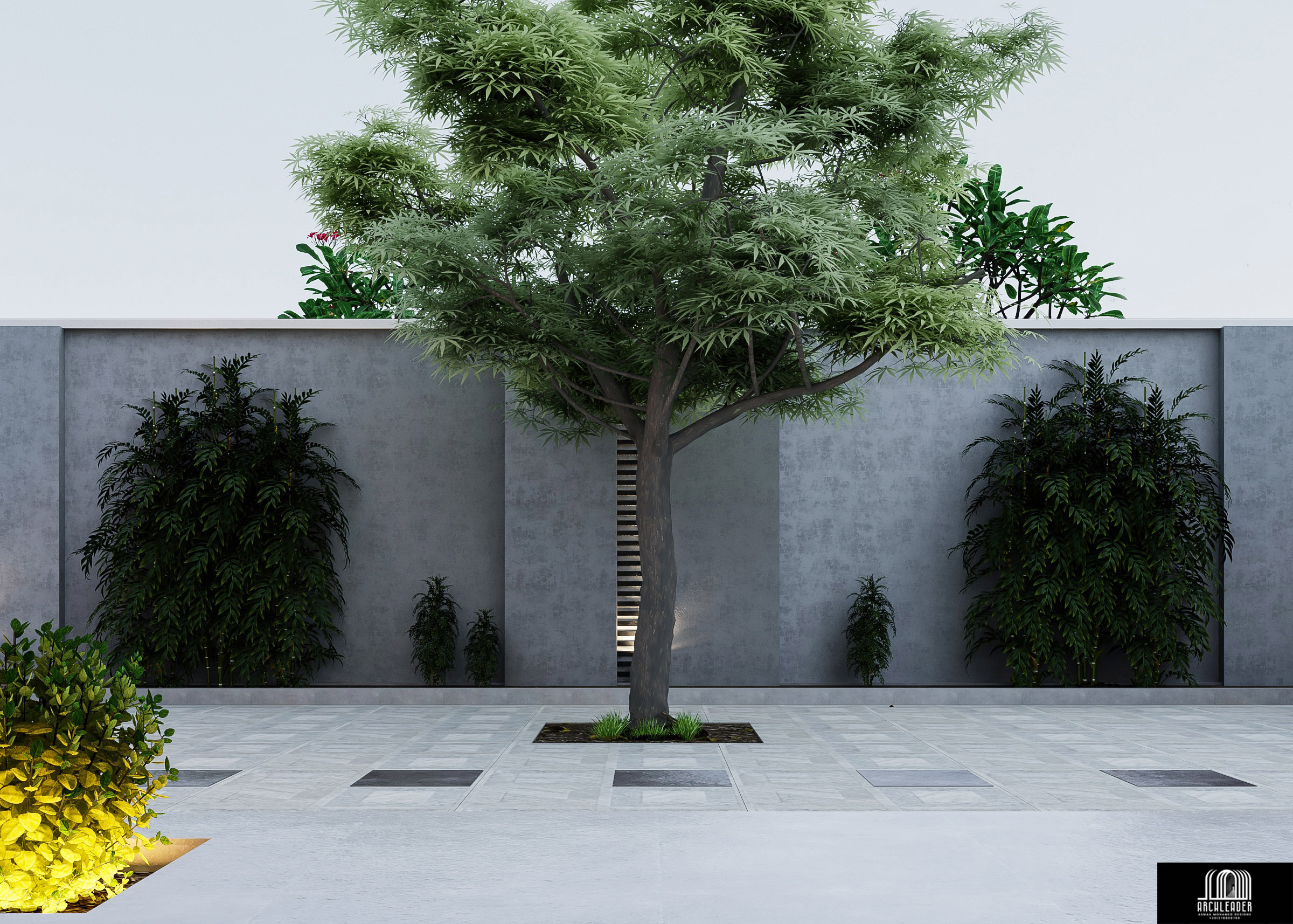 Simple Villa Landscape Design in KSA-7