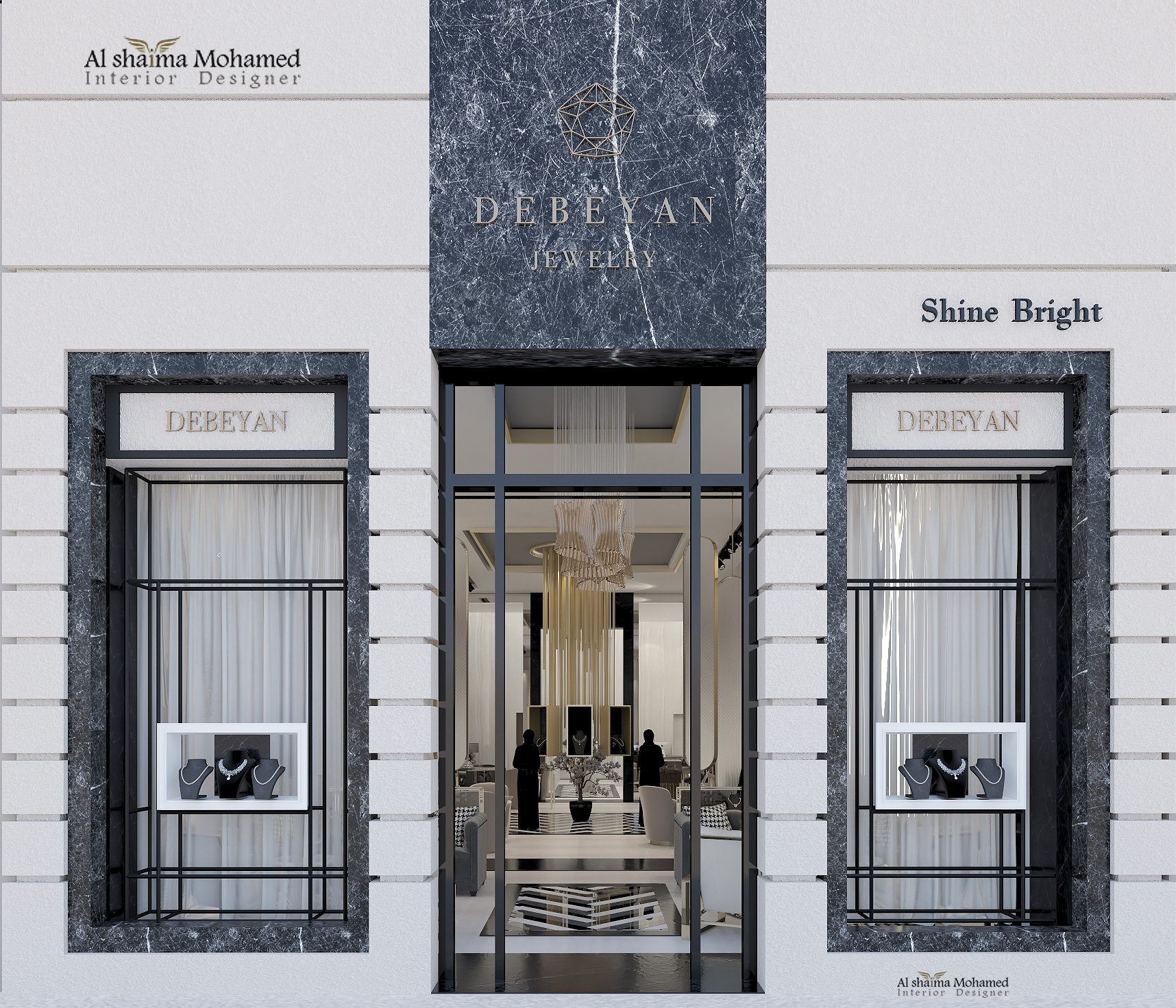 DEBEYAN 珠宝店设计丨沙特阿拉伯丨Al shayma Mohamed Ahmed-7
