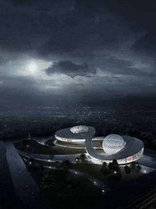 三亚新地标“莫比乌斯环”地标连廊卸载收官！-12