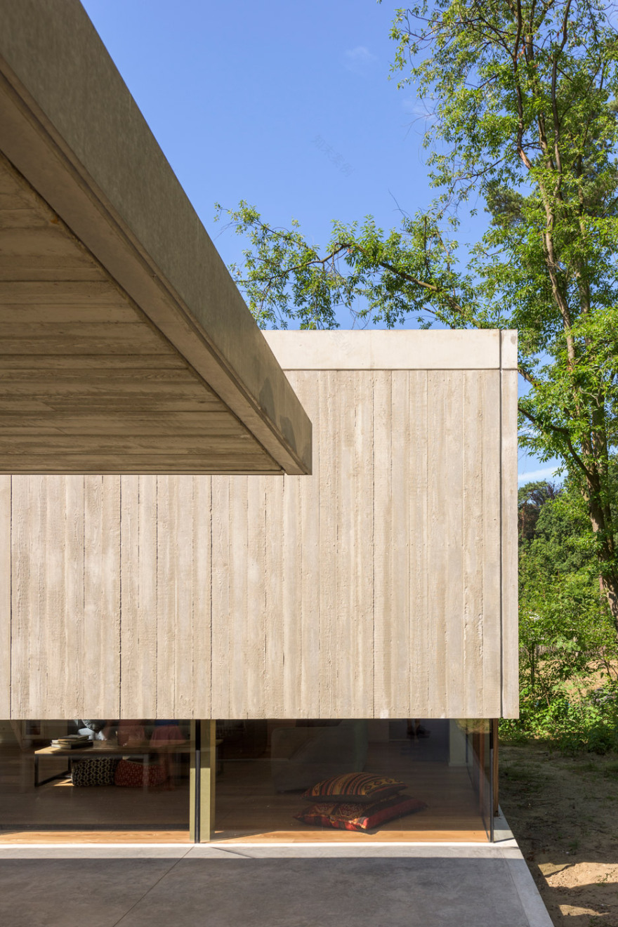 比利时林间混凝土盒子住宅-12