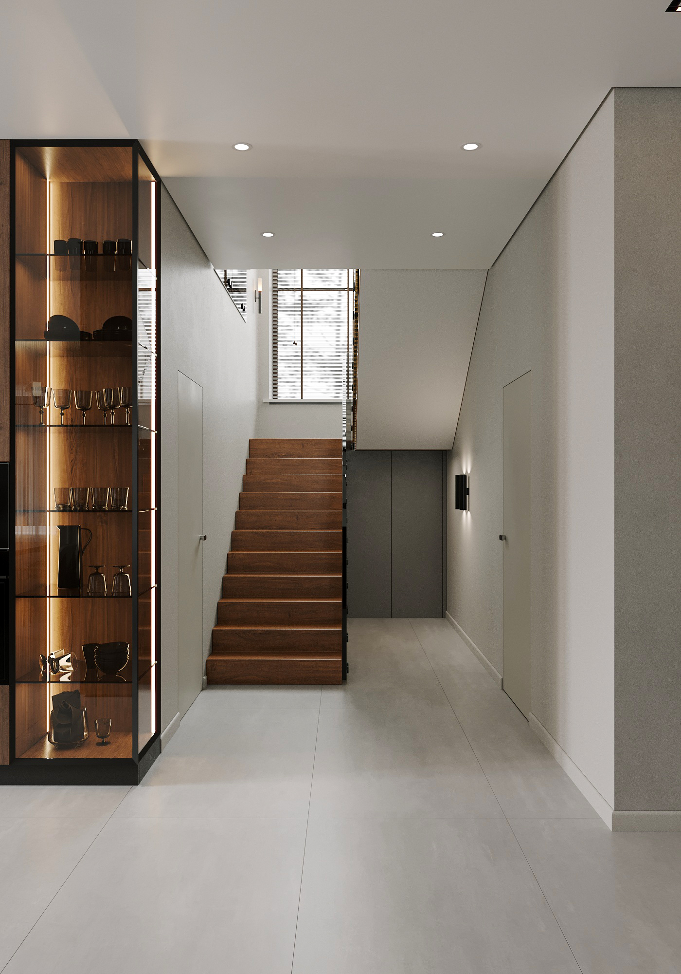 现代客厅带壁炉设计丨Polubelova Yuliya-9