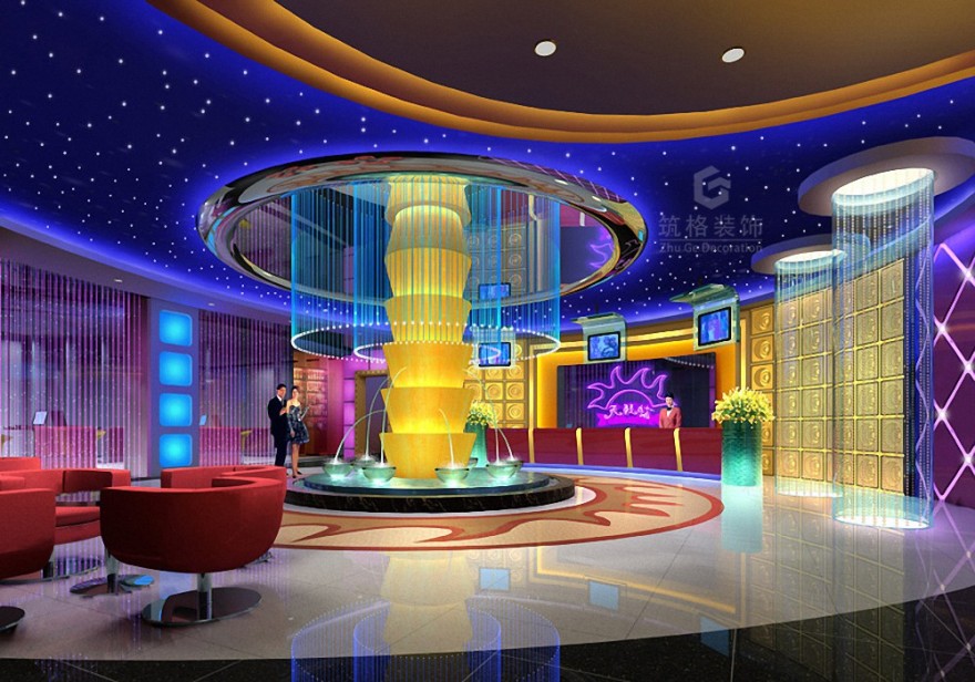 天籁村KTV丨成都水吧装修设计公司-6