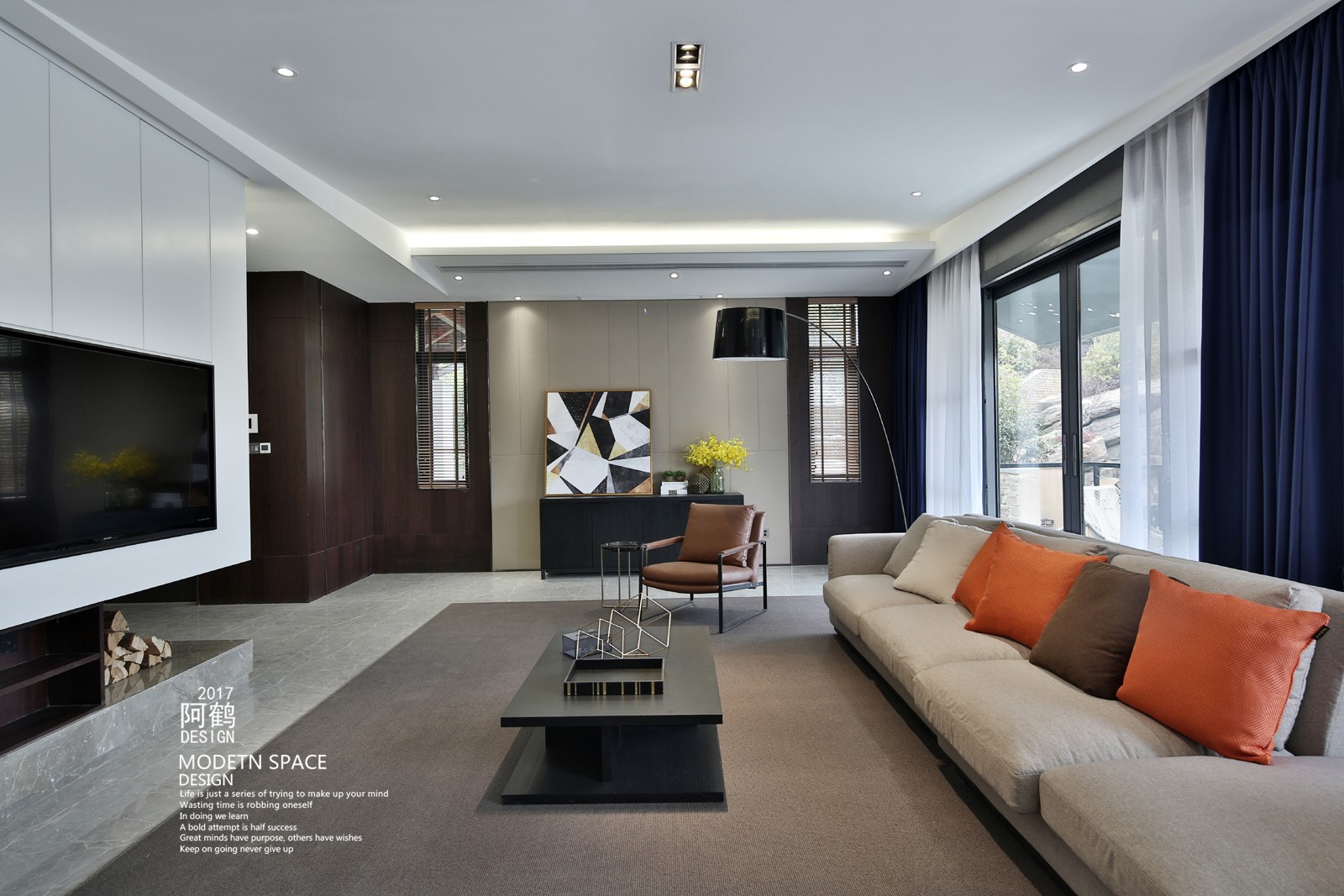 400㎡现代风别墅  阿鹤设计-3