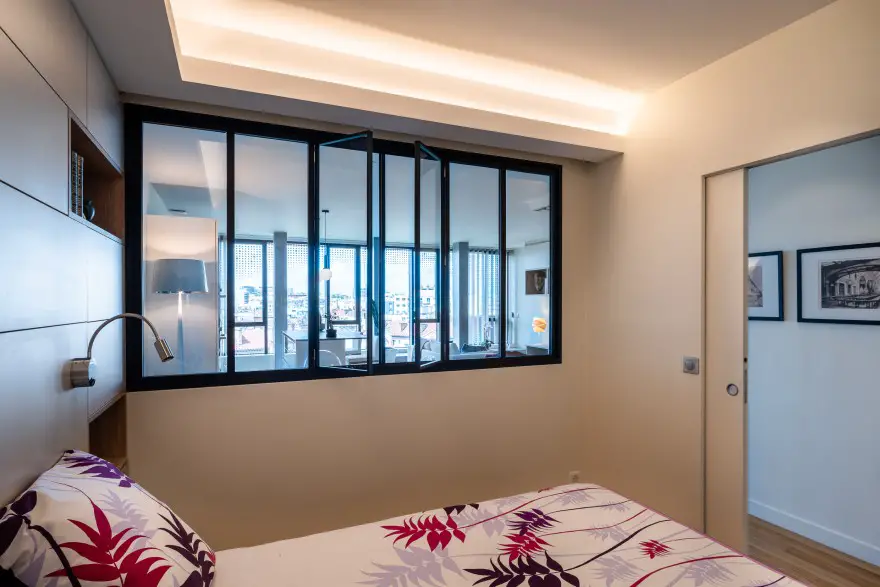 巴黎 80m²公寓，单面采光的两室设计-12