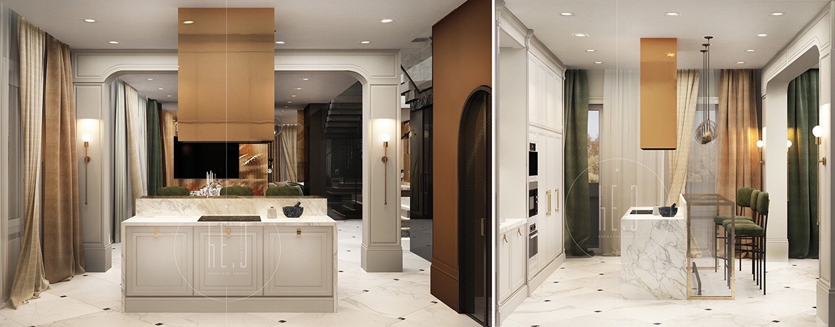 红+黄+绿 三色构造优雅复古家居 | he.D group-12