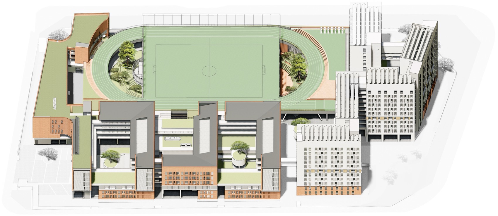 福海中学:高密度立体校园丨中国深圳丨王维仁建筑设计研究室有限公司-5
