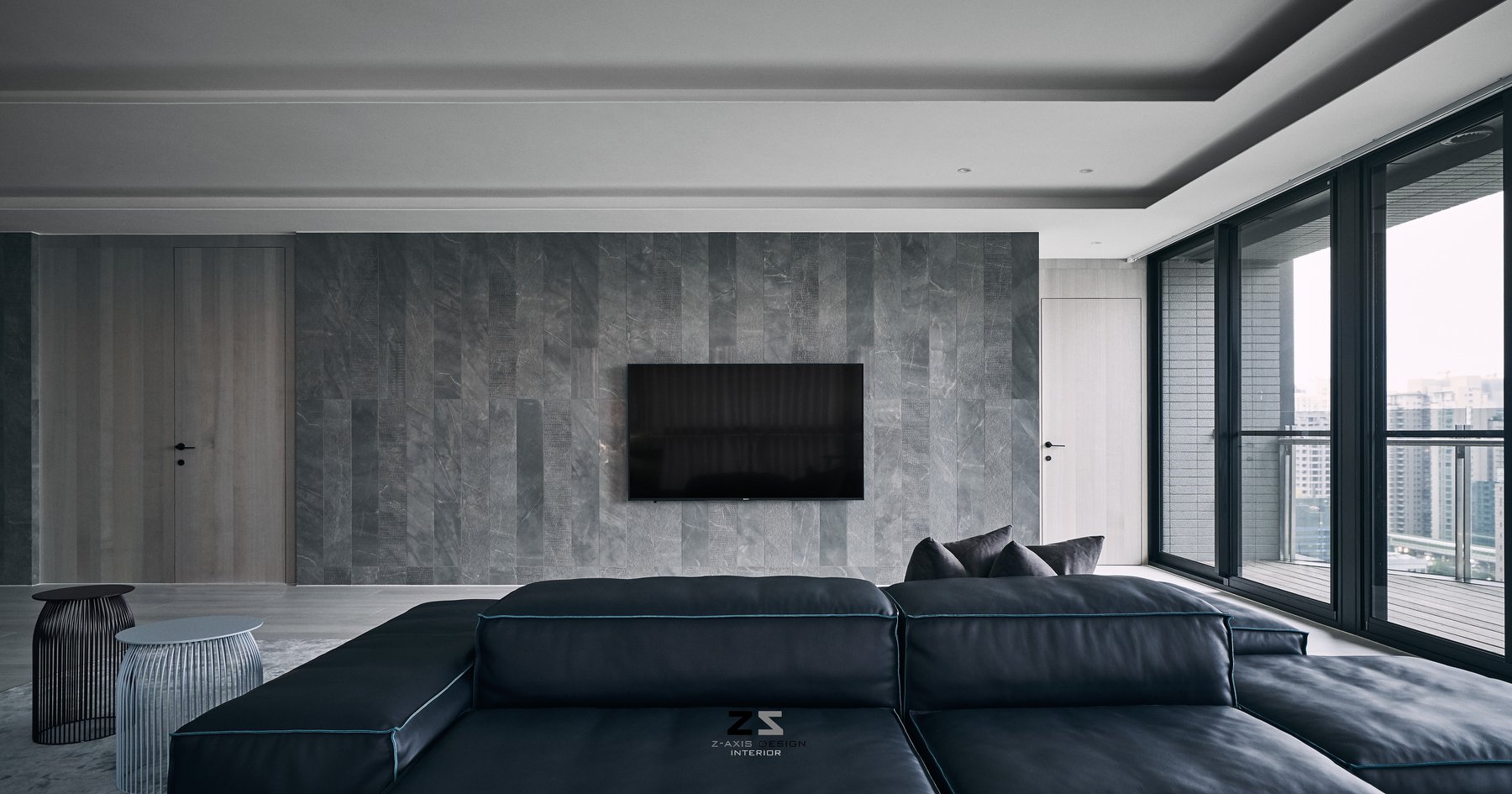 台中 L 宅 | 灰色调 Z 轴空间设计，双向沙发打造趣味动线-7