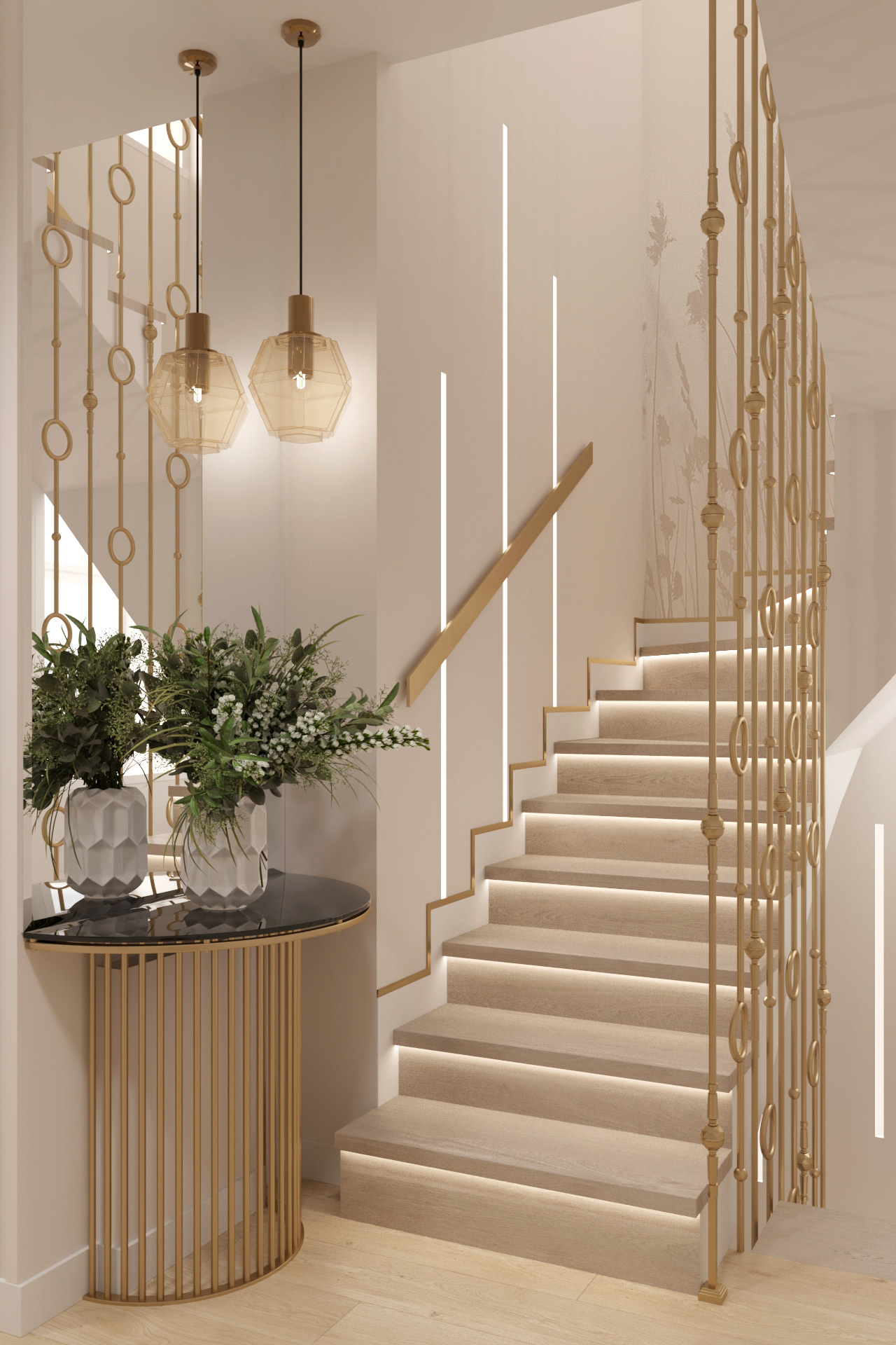 Частный дом. Холл, 1 этаж.-2