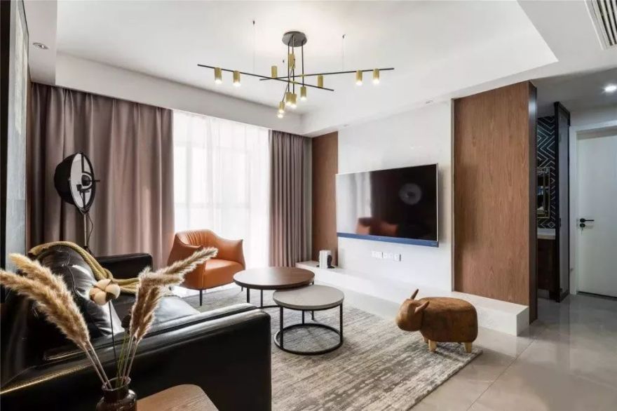 现代简约风三居室,原木大理石打造温馨生活空间-13