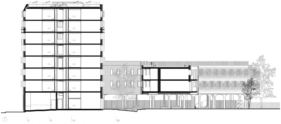 巴黎 Simone Veil 学生宿舍楼，融入城市环境的清晰建筑表达-44