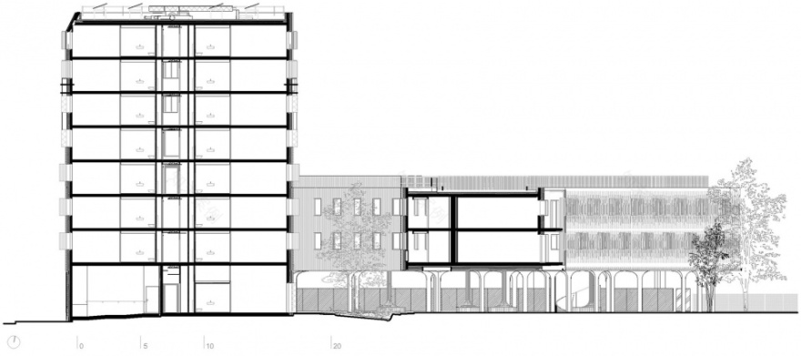 巴黎 Simone Veil 学生宿舍楼,融入城市环境的清晰建筑表达-44