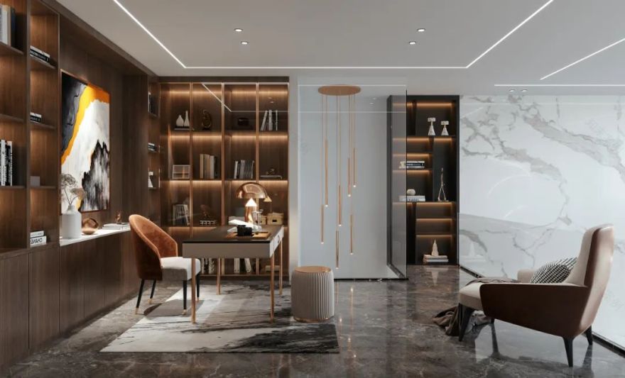 《意美•拾光》 | 极简轻奢,咖色系的四口之家-48