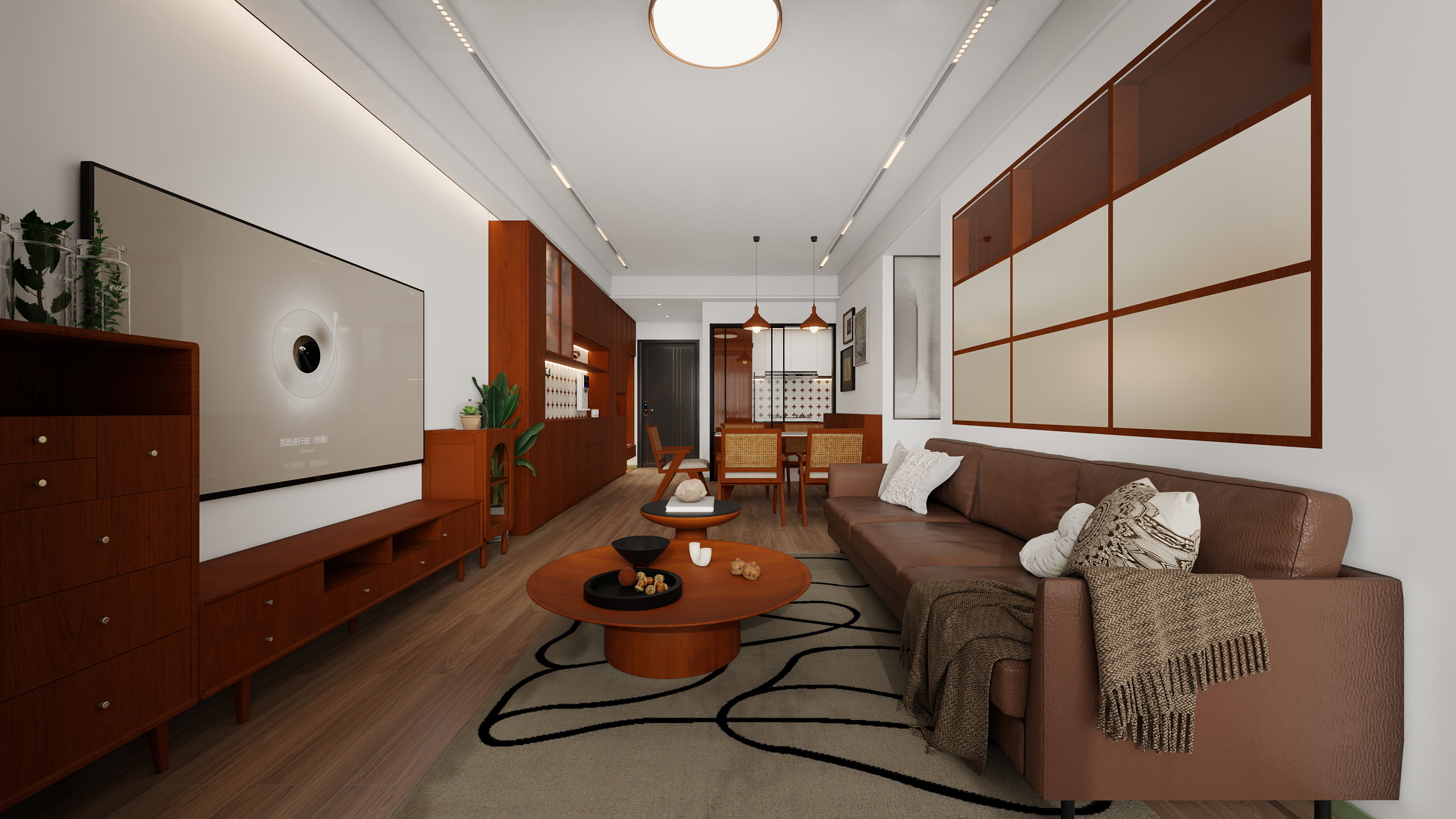 四川成都金域华府（100平方中古风三居室）-8