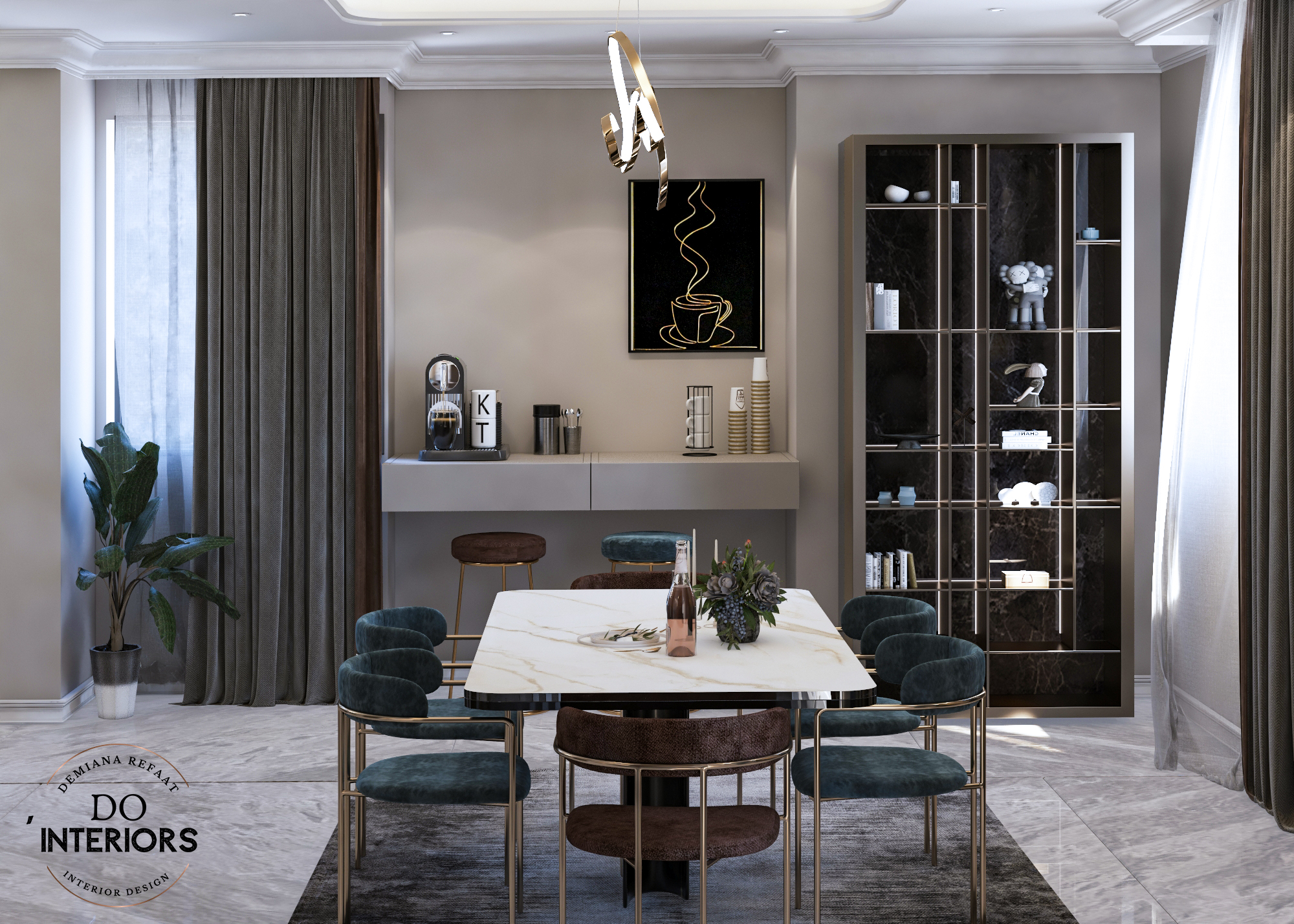 Living , Reception , dining & kitchen-6