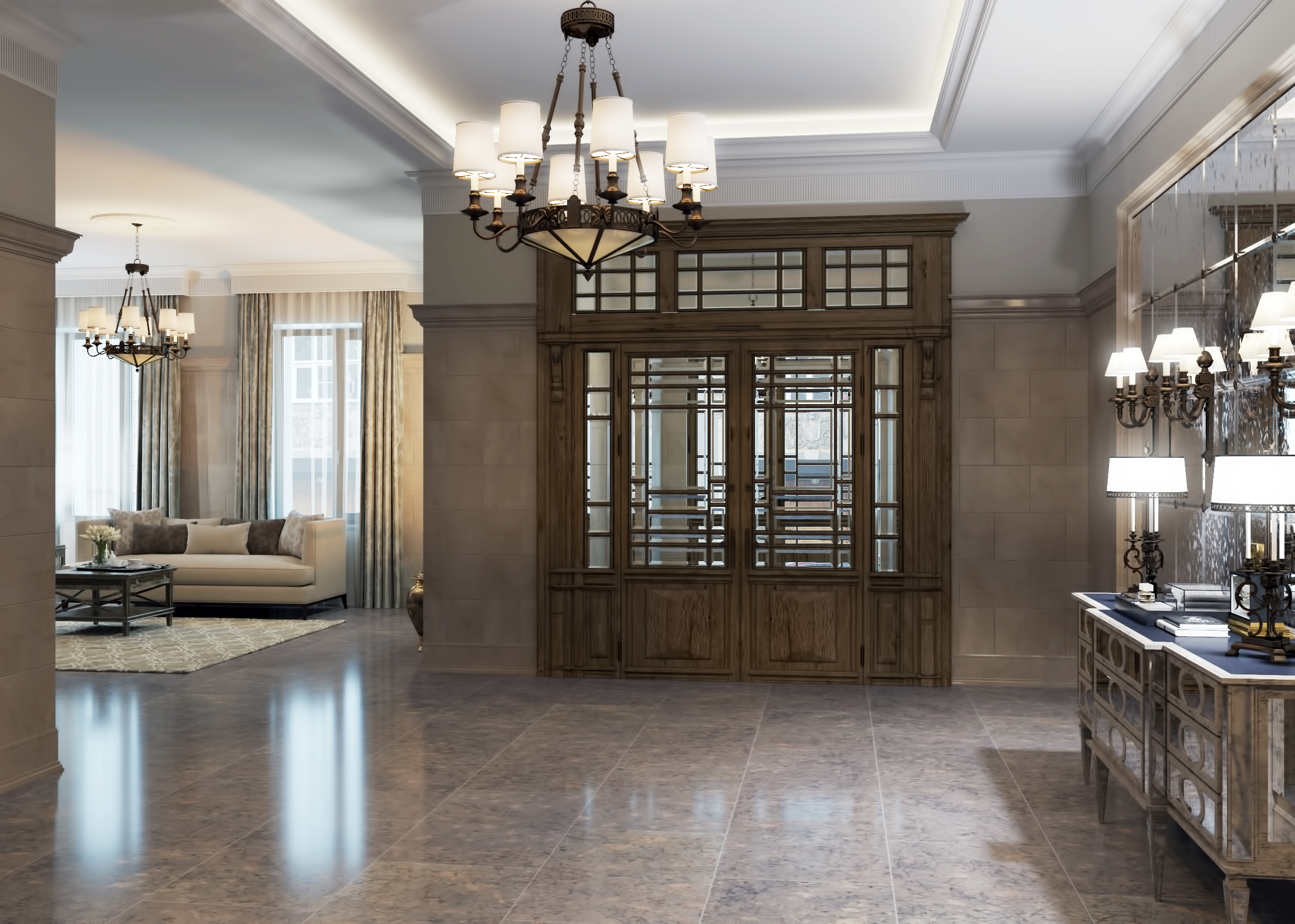 Entry way in Residence, Moscow-0