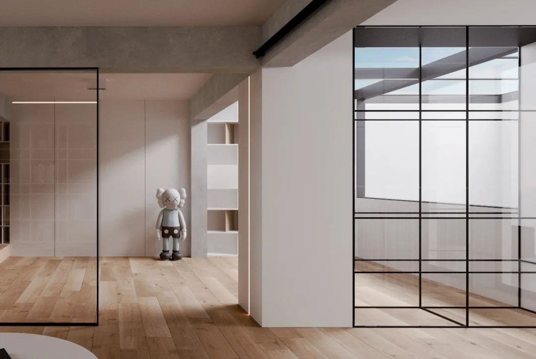 上海融信别墅极致简约设计,裸梁结构强调空间关系-23