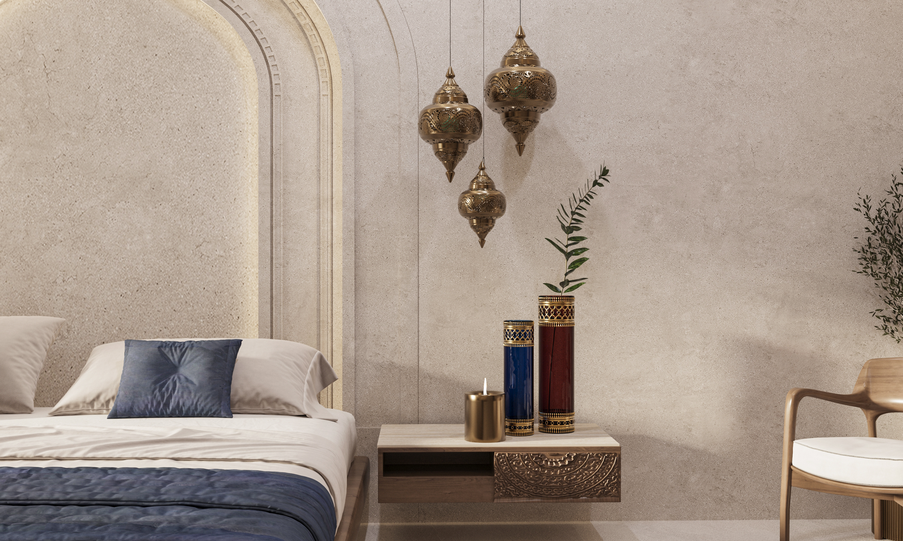 摩洛哥索菲特酒店卧室设计与可视化项目-8