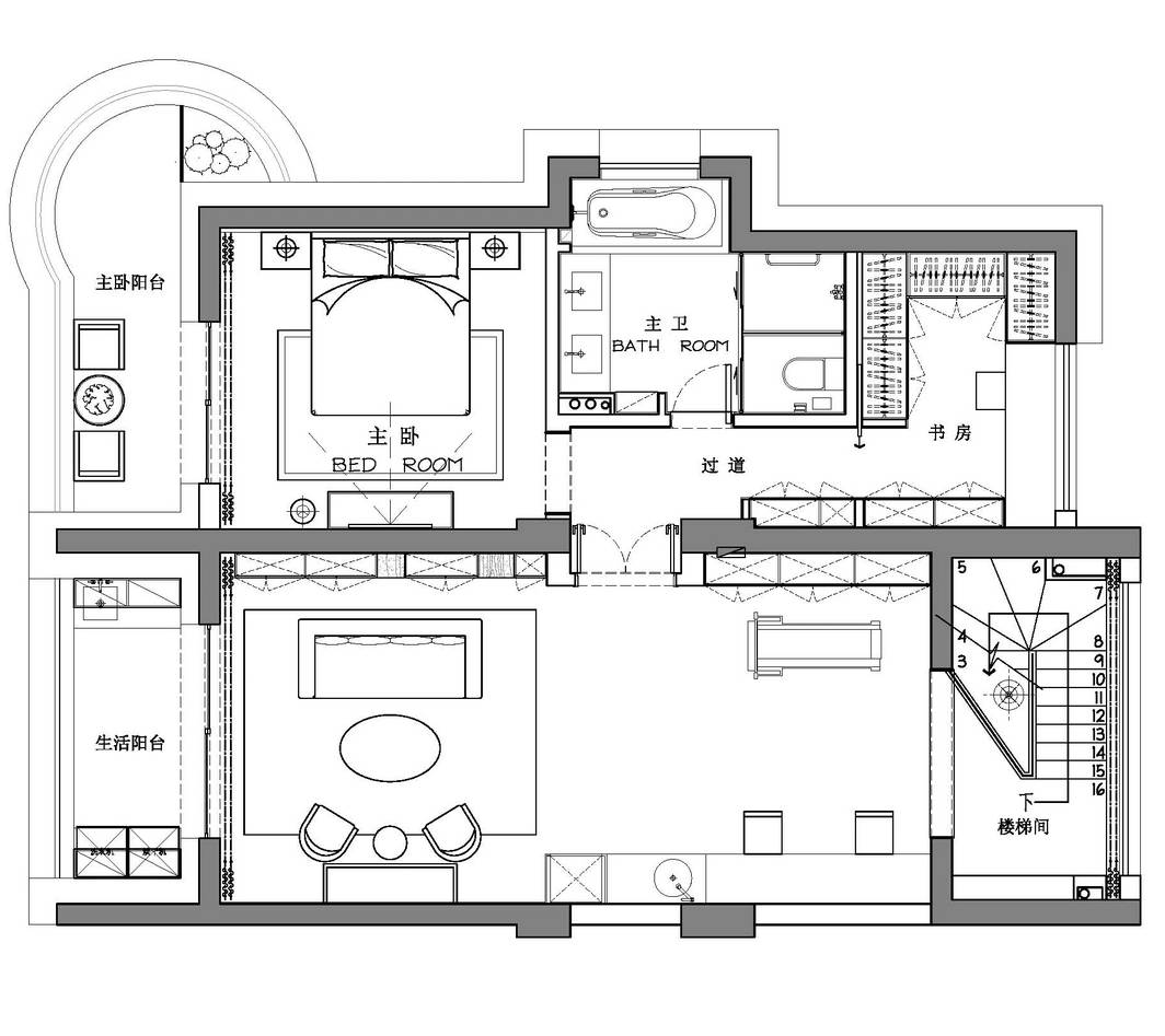 杭州湖滨花园别墅设计  力设计-21