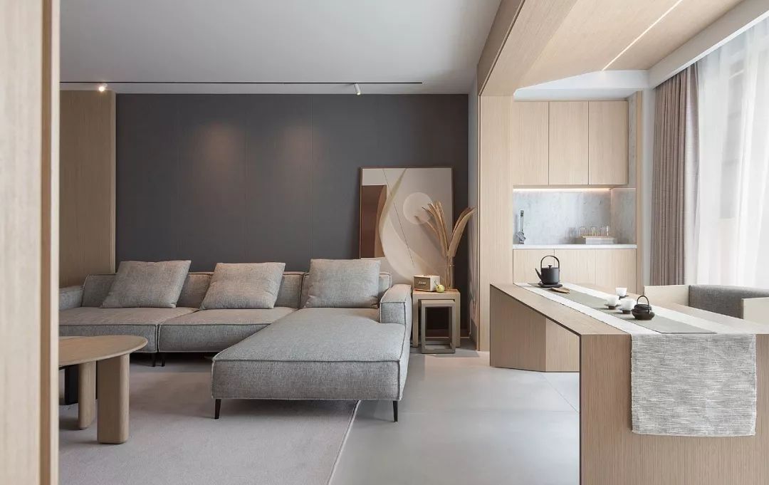 145㎡清新原木公寓，几何线条打造通透空间-25