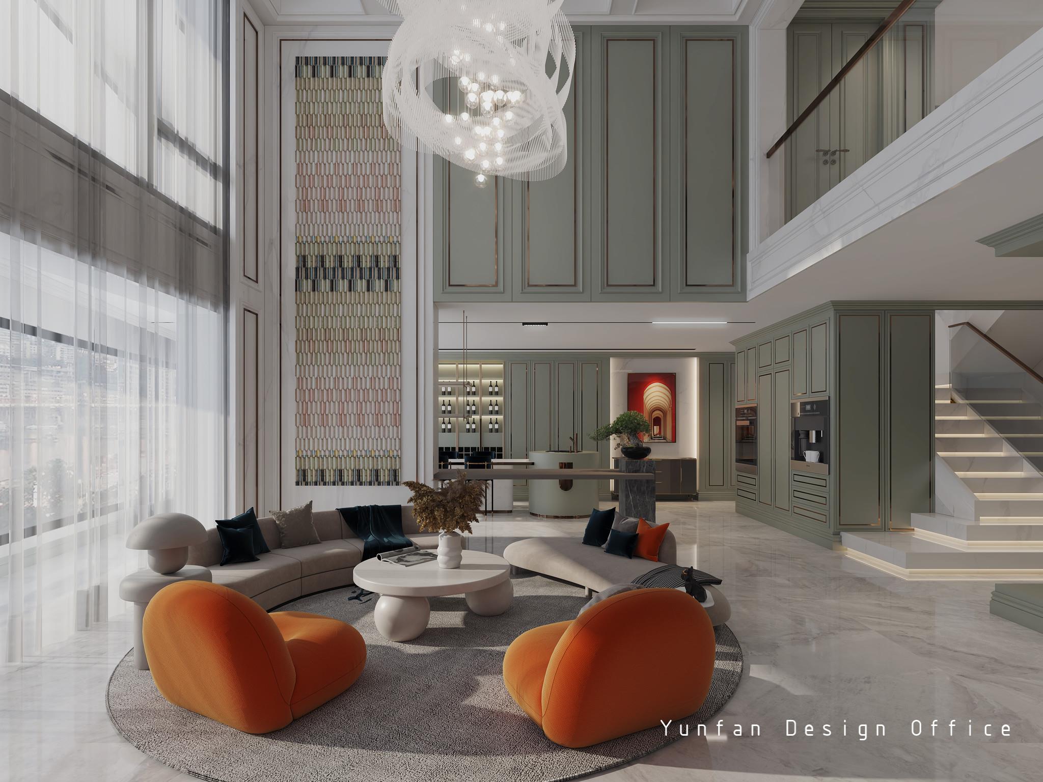 《花火》——武汉金都汉宫 480m2 混搭家居空间-2