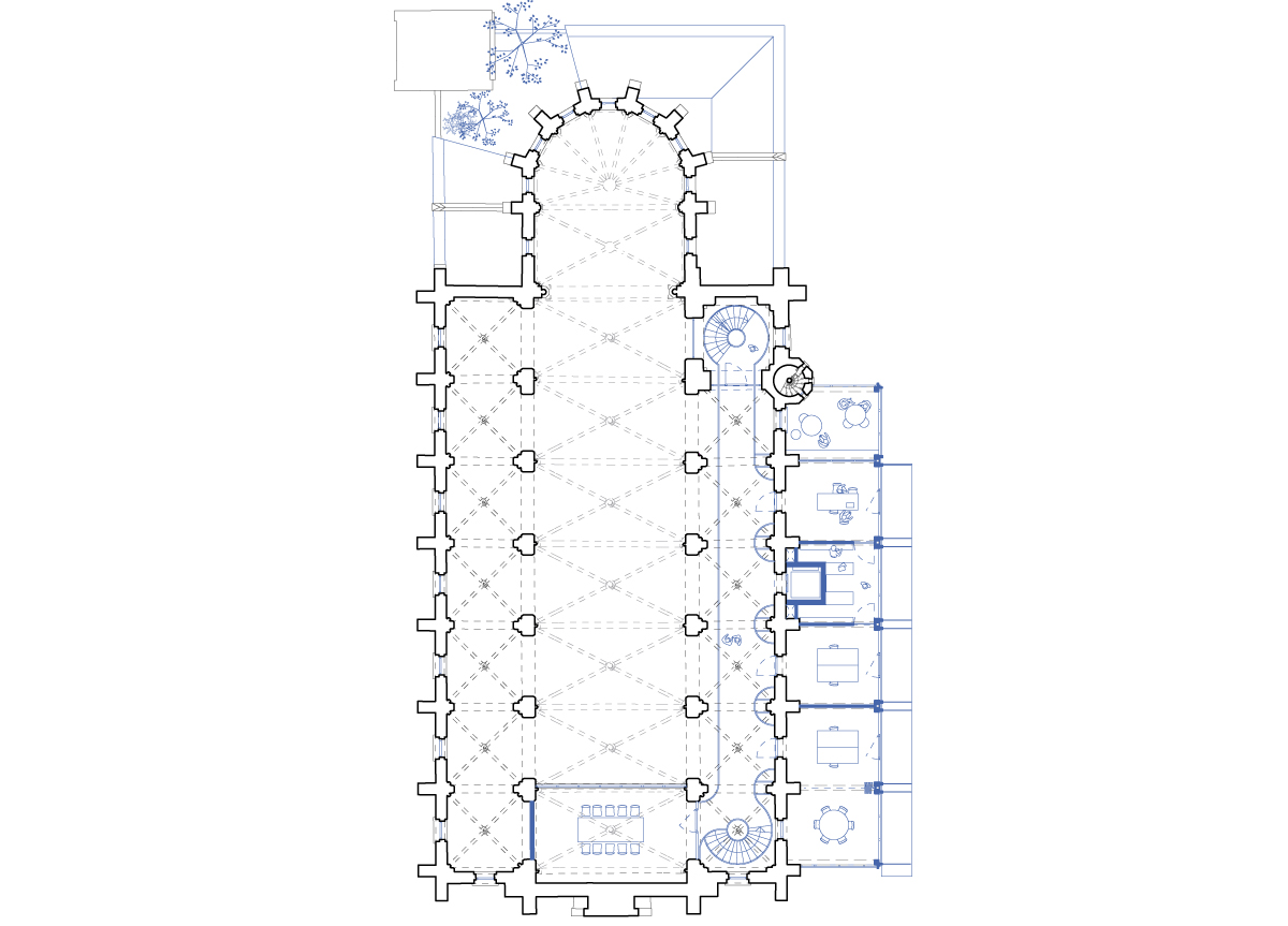 前教堂改造为兼具社区功能的办公楼丨比利时丨OFFICEU architects for urbanity-12