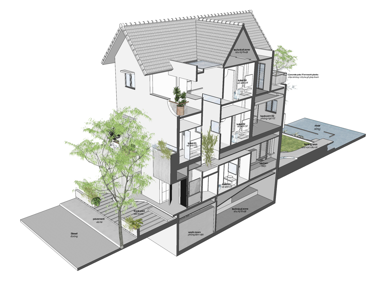 越南 HP6 住宅 | 创造多方向空间,提供隐私与通风-79