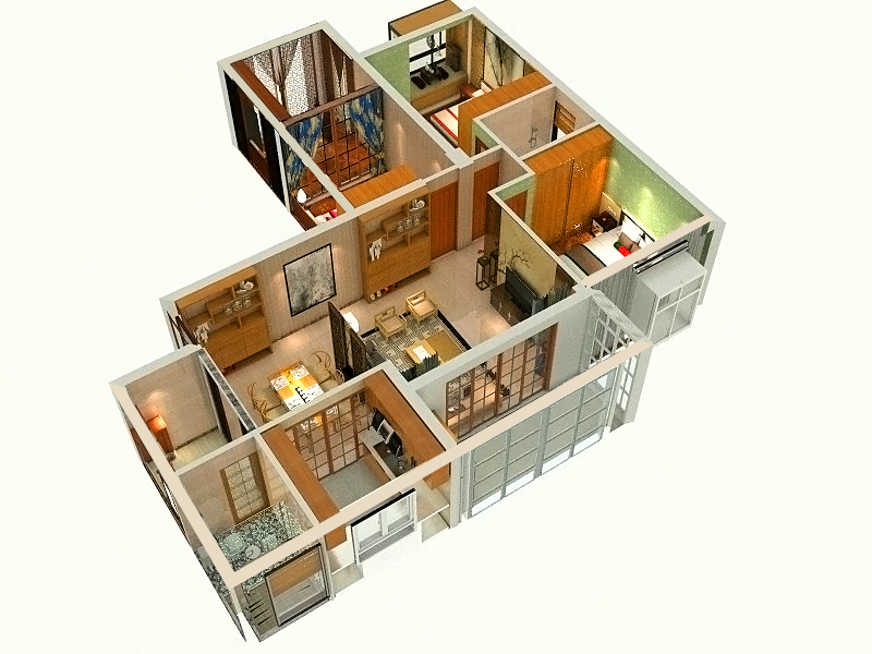 柳林春晓 合院青花系列-6